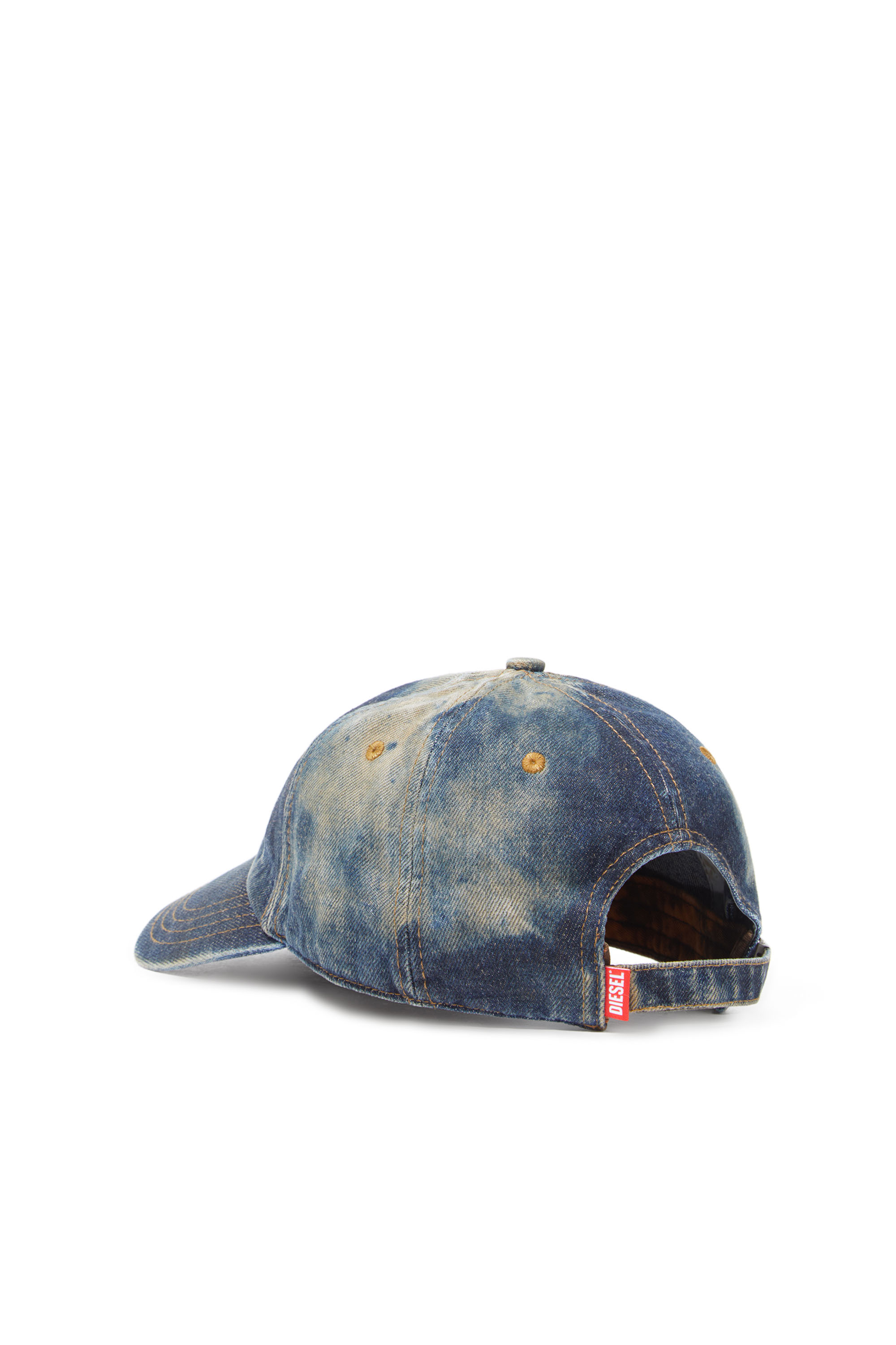 Diesel - C-CAP-DD, Unisex's Baseball cap in dirty-effect denim in ブルー - 2