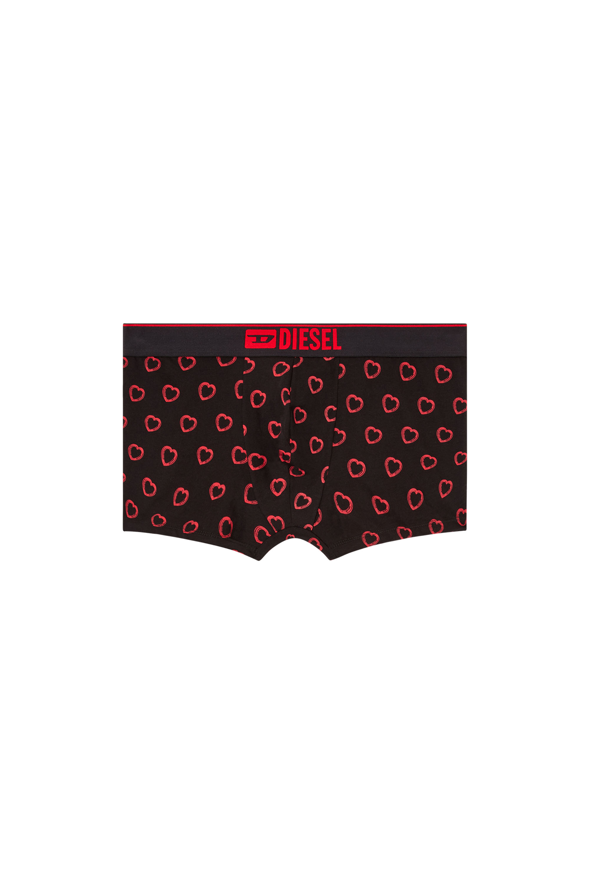 Diesel - DAMIEN, Male's Boxer briefs with heart motif in ブラック/レッド - 4