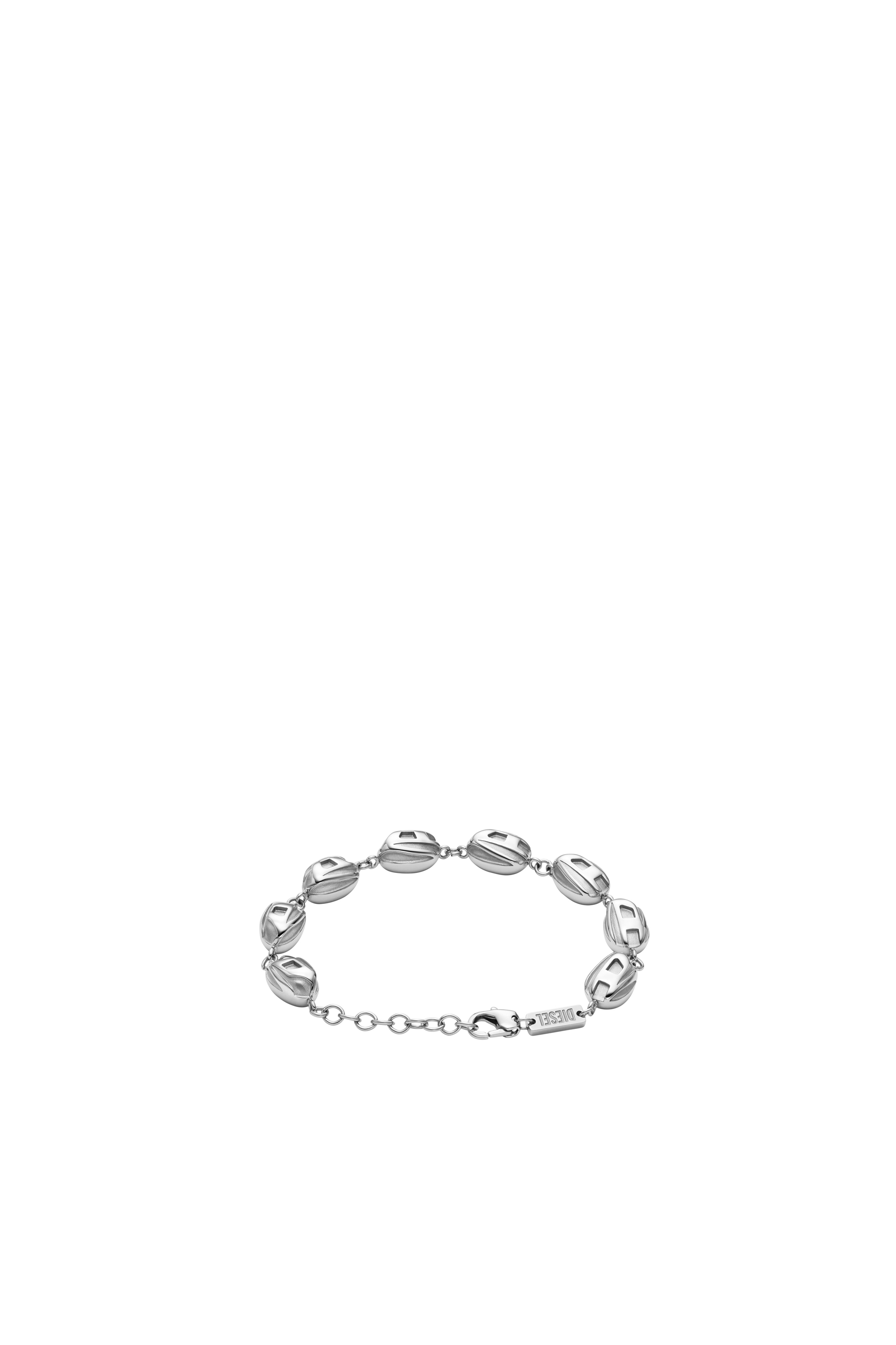 Diesel - DX1483, Male Stainless steel beaded bracelet in シルバー - Image 2
