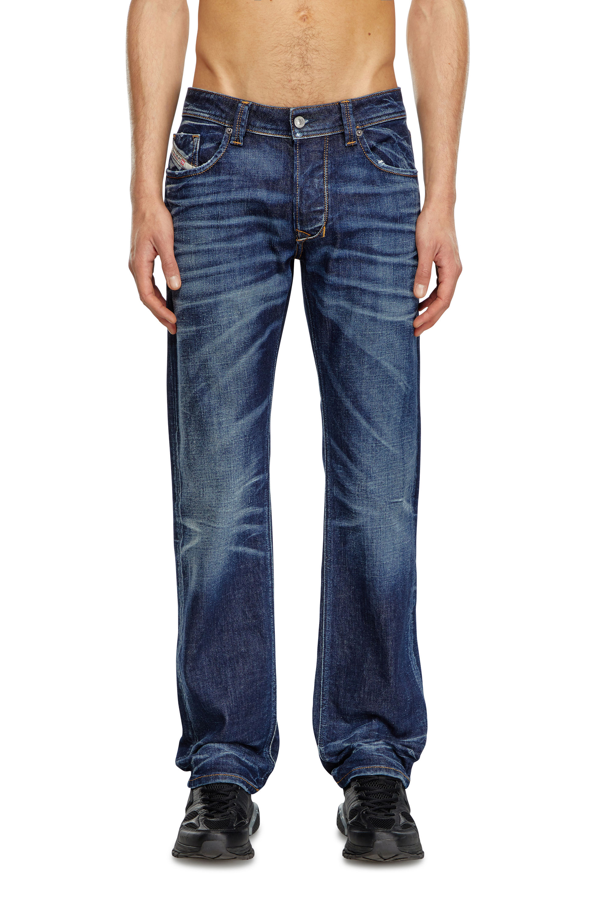 Diesel - Male's Straight Jeans 1985 Larkee 09J90, ダークブルー - 1