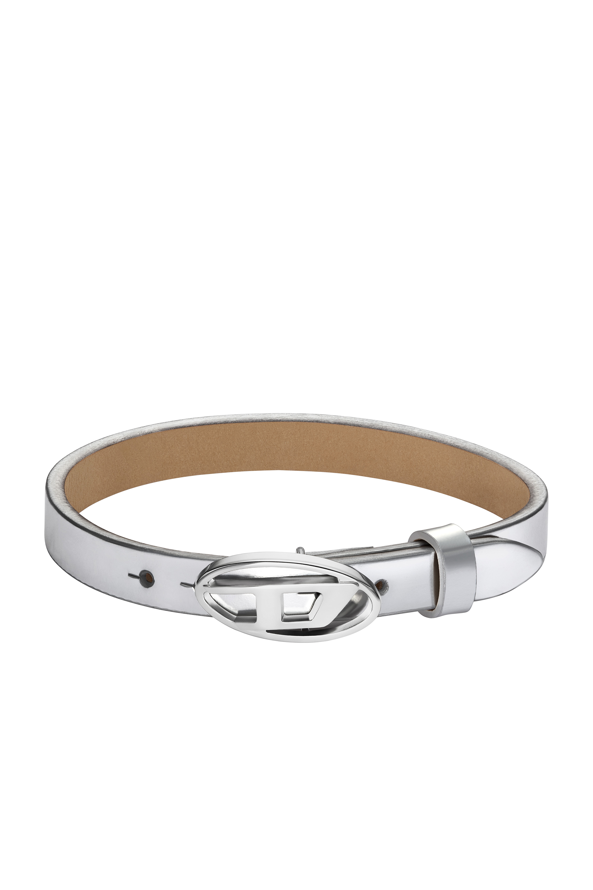 Diesel - DX1518040, Unisex's Silver Leather Stackable Bracelet in シルバー - 1