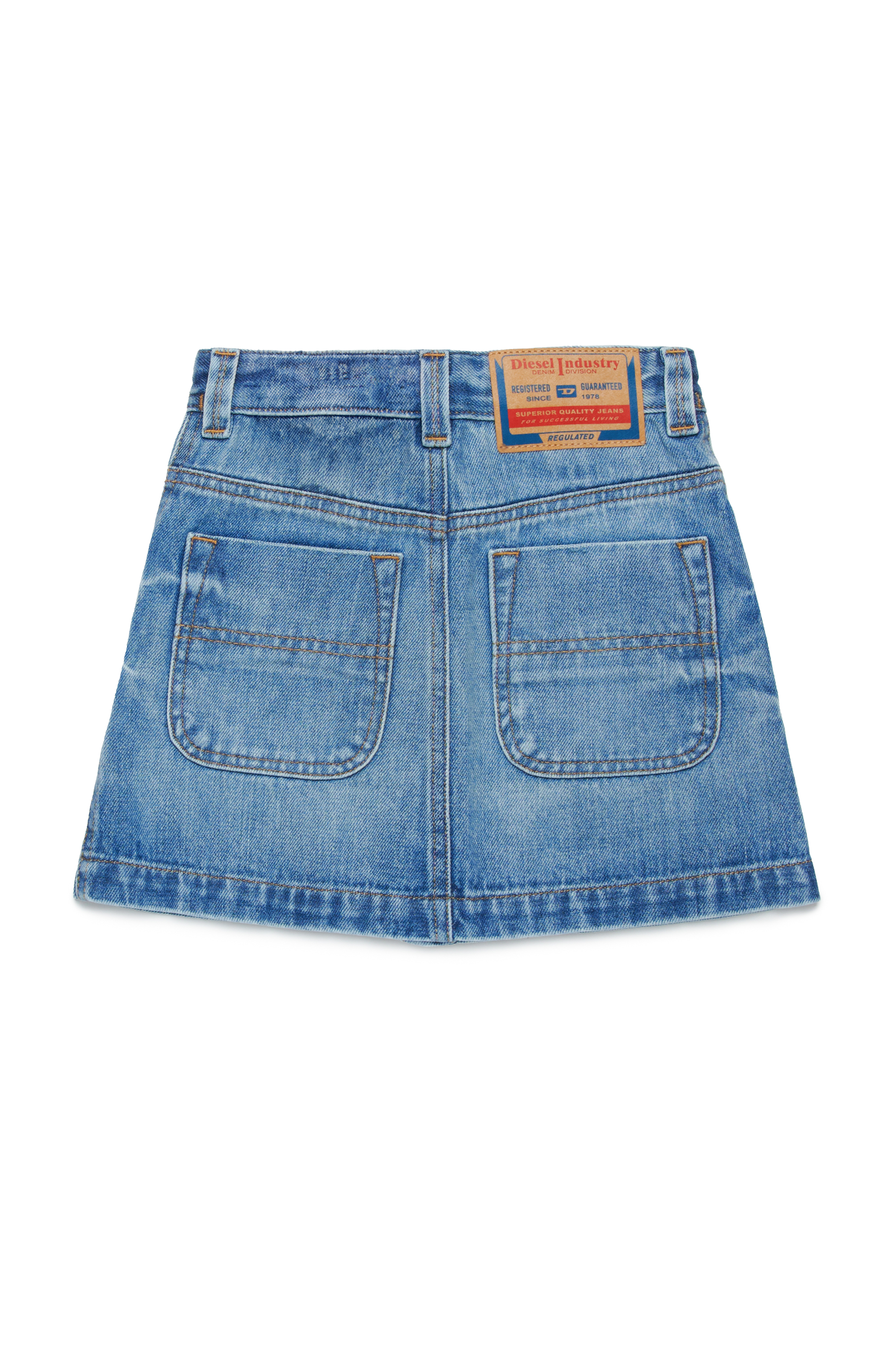 Diesel - GEALBUS, Female's Button-front denim mini skirt in ミディアムブルー - 2