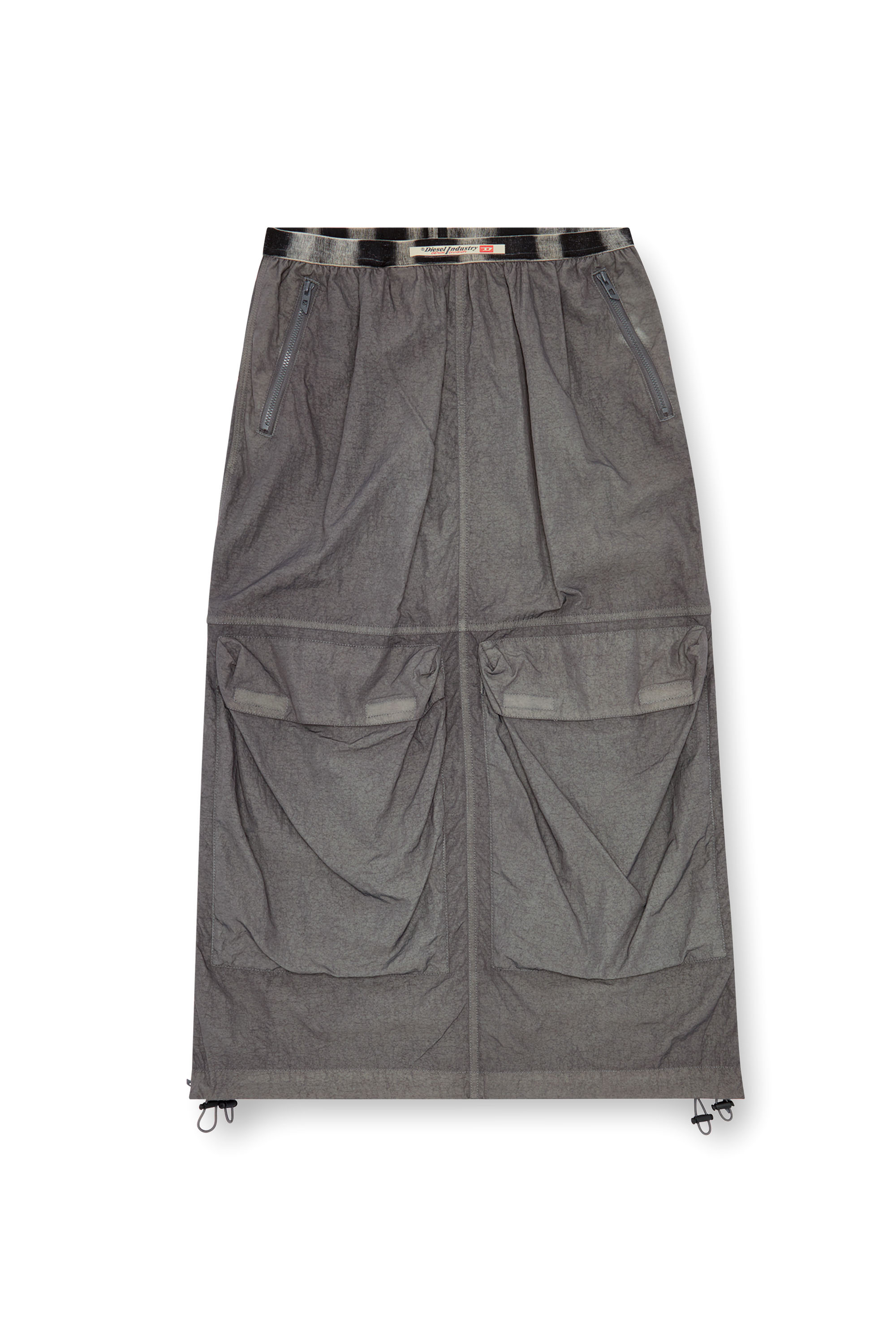 Diesel - O-ASIS, Female's Cargo midi skirt in recycled nylon in グレー - 3