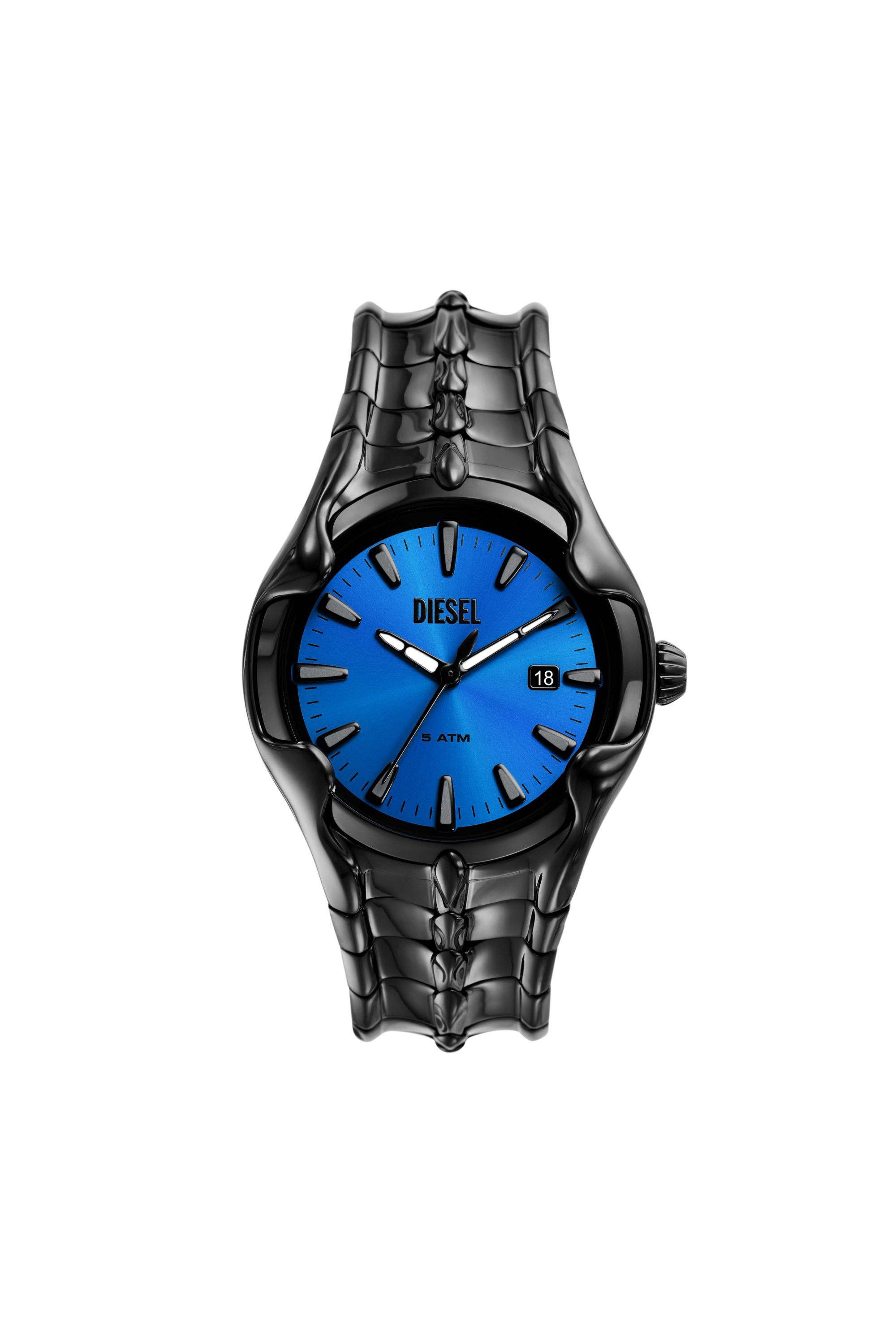 Diesel - DZ2198, Male Vert three-hand date black stainless steel watch in ブラック - Image 1