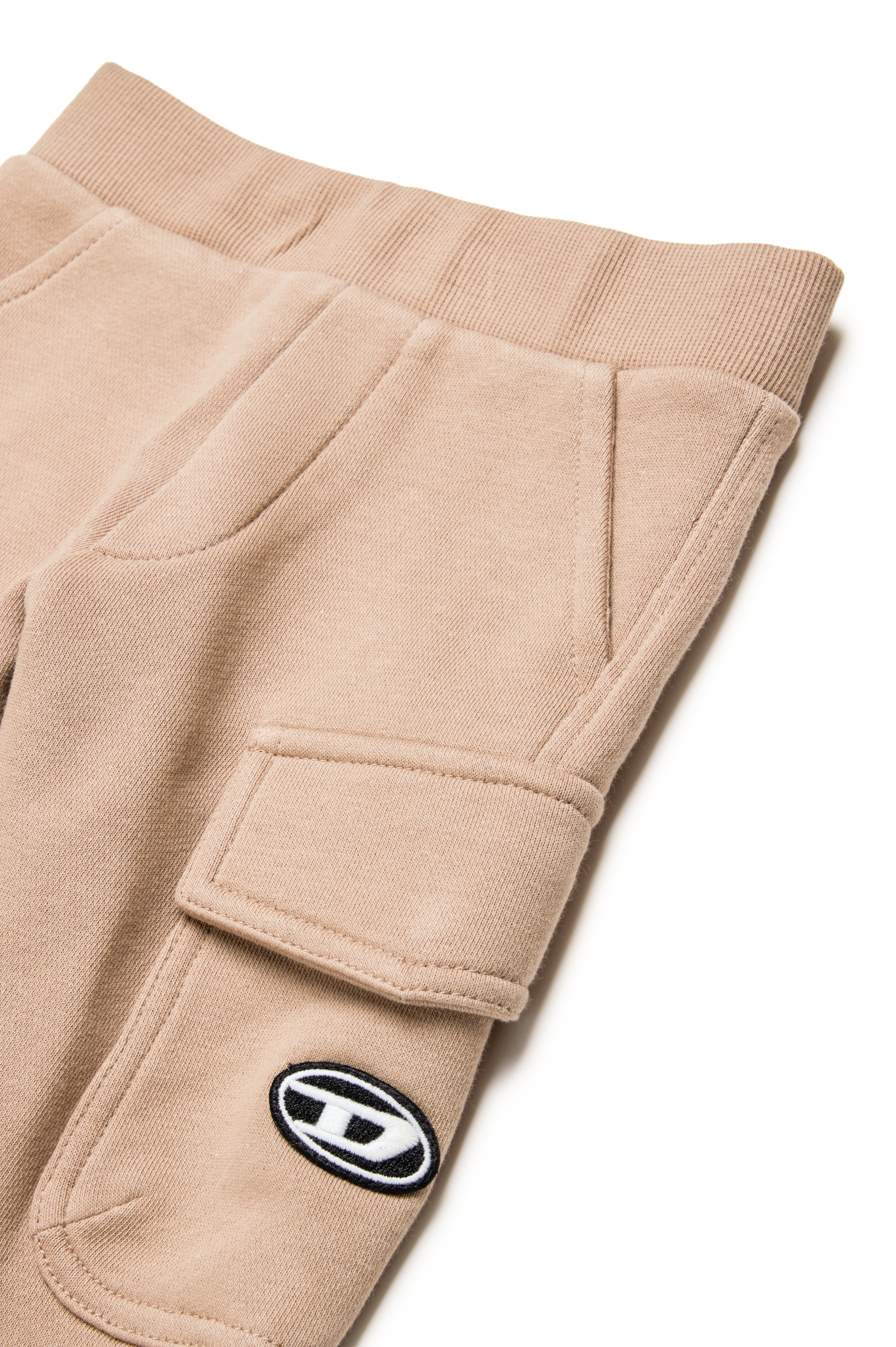 Diesel - POCKEB, Male Cargo sweatpants with Oval D patch in ブラウン - Image 3