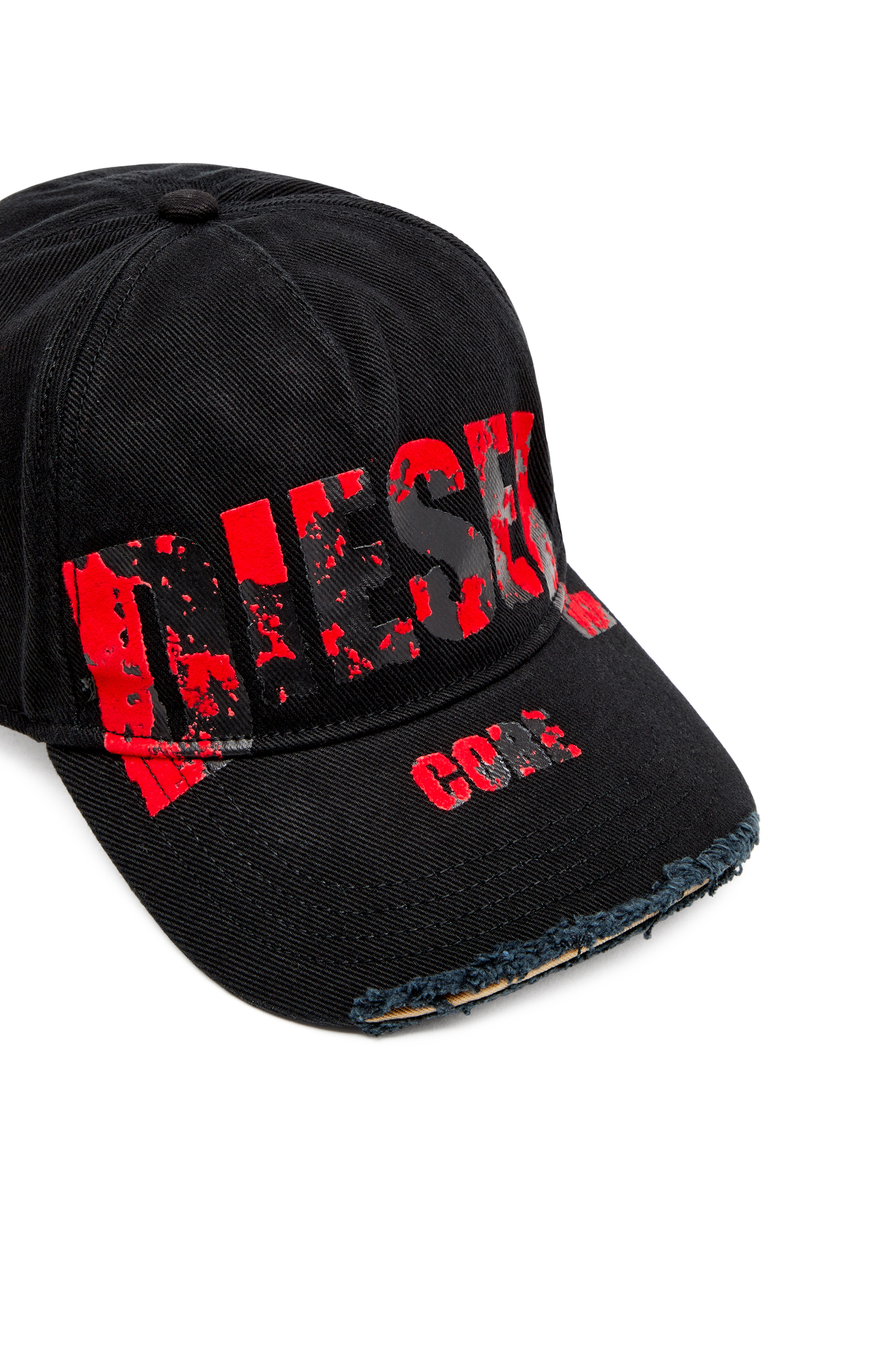 Diesel - C-HASE, Male's Denim baseball cap with Diesel Core logo in ブラック/レッド - 3