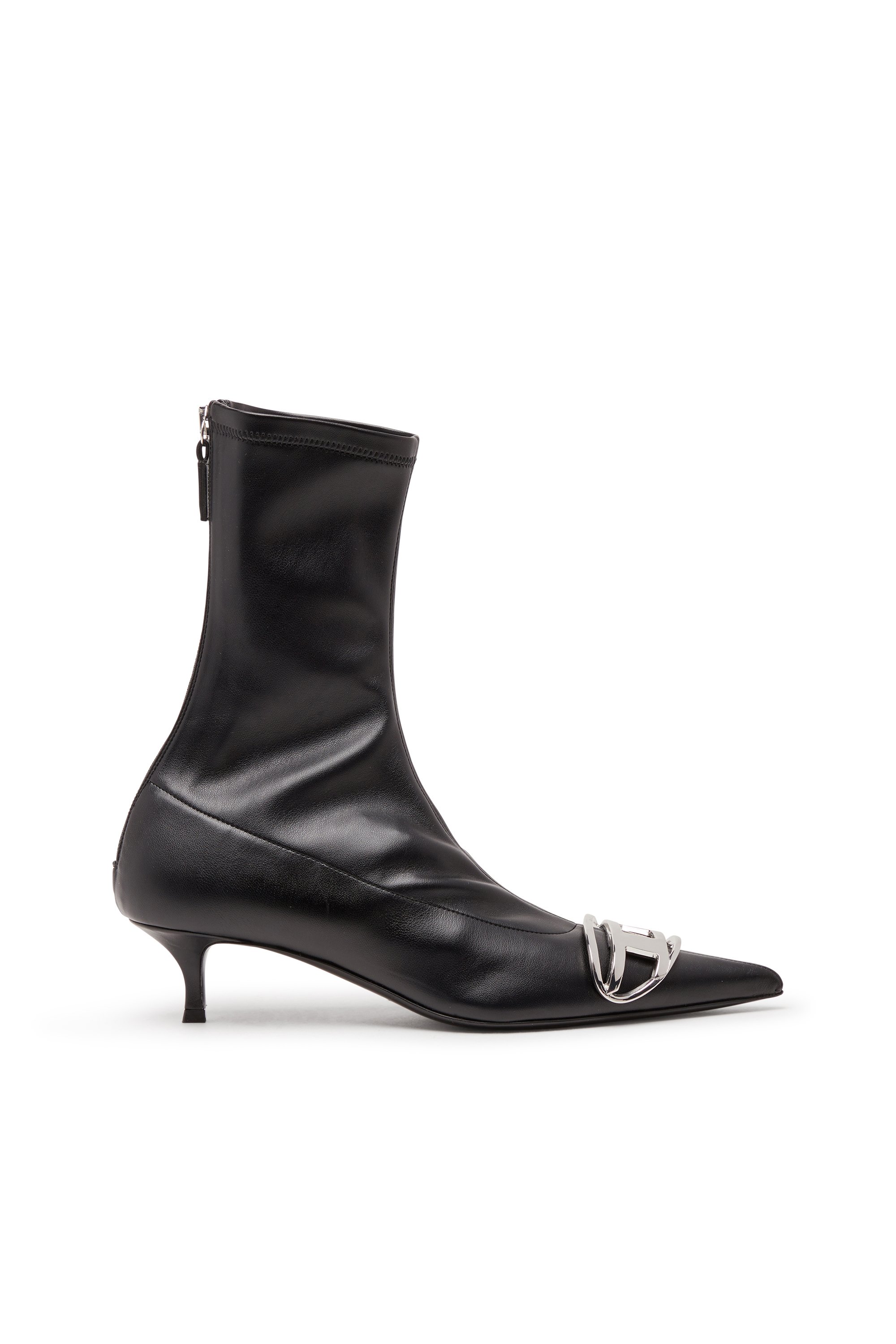 Diesel - D-VENUS KITTIE BT, Female's D-Venus-Sock boot with Oval D plaque in ブラック - 1