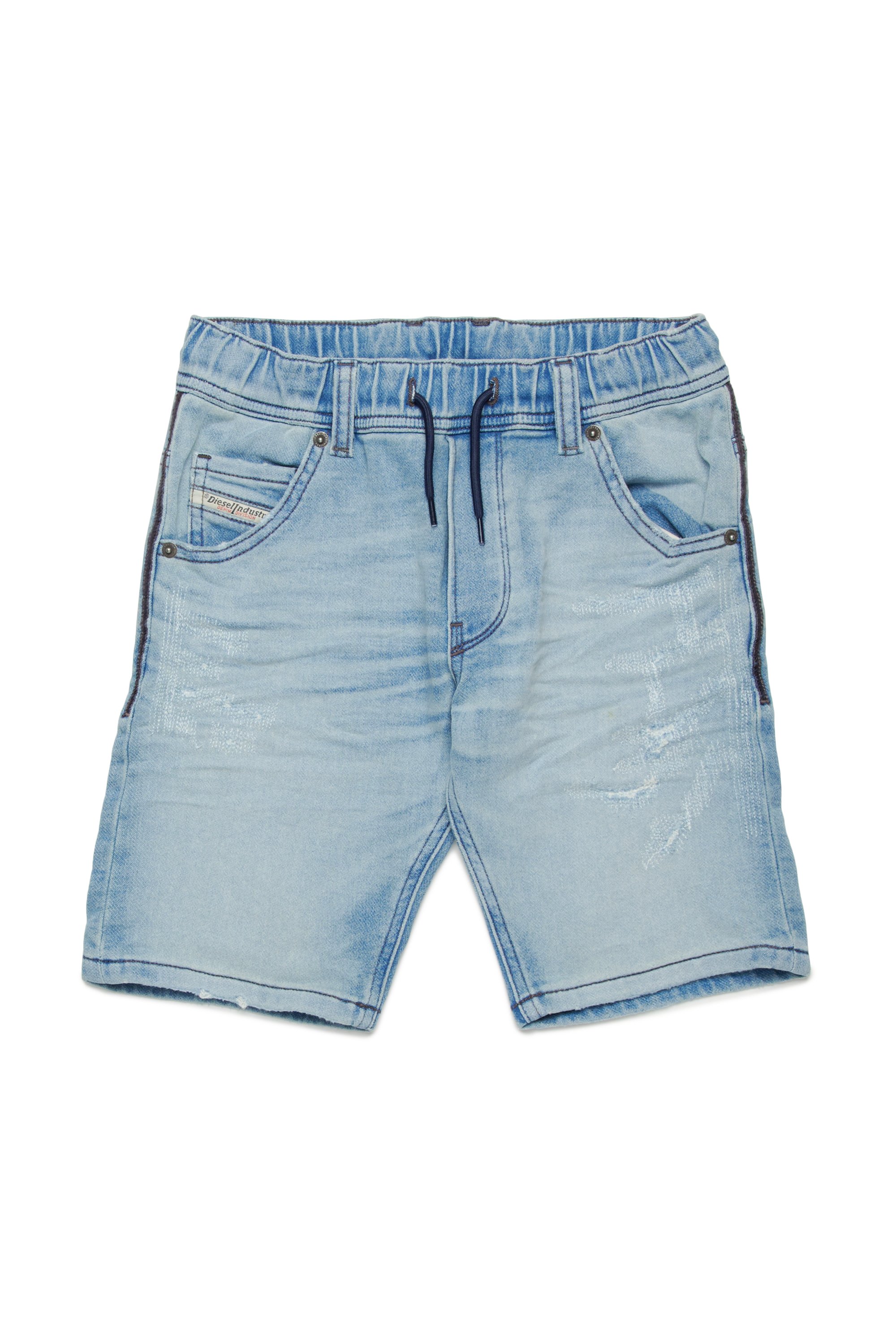 Diesel - KROOLEY-NE-J SH JJJ, Male's Krooley stonewashed JoggJeans shorts in ライトブルー - 1