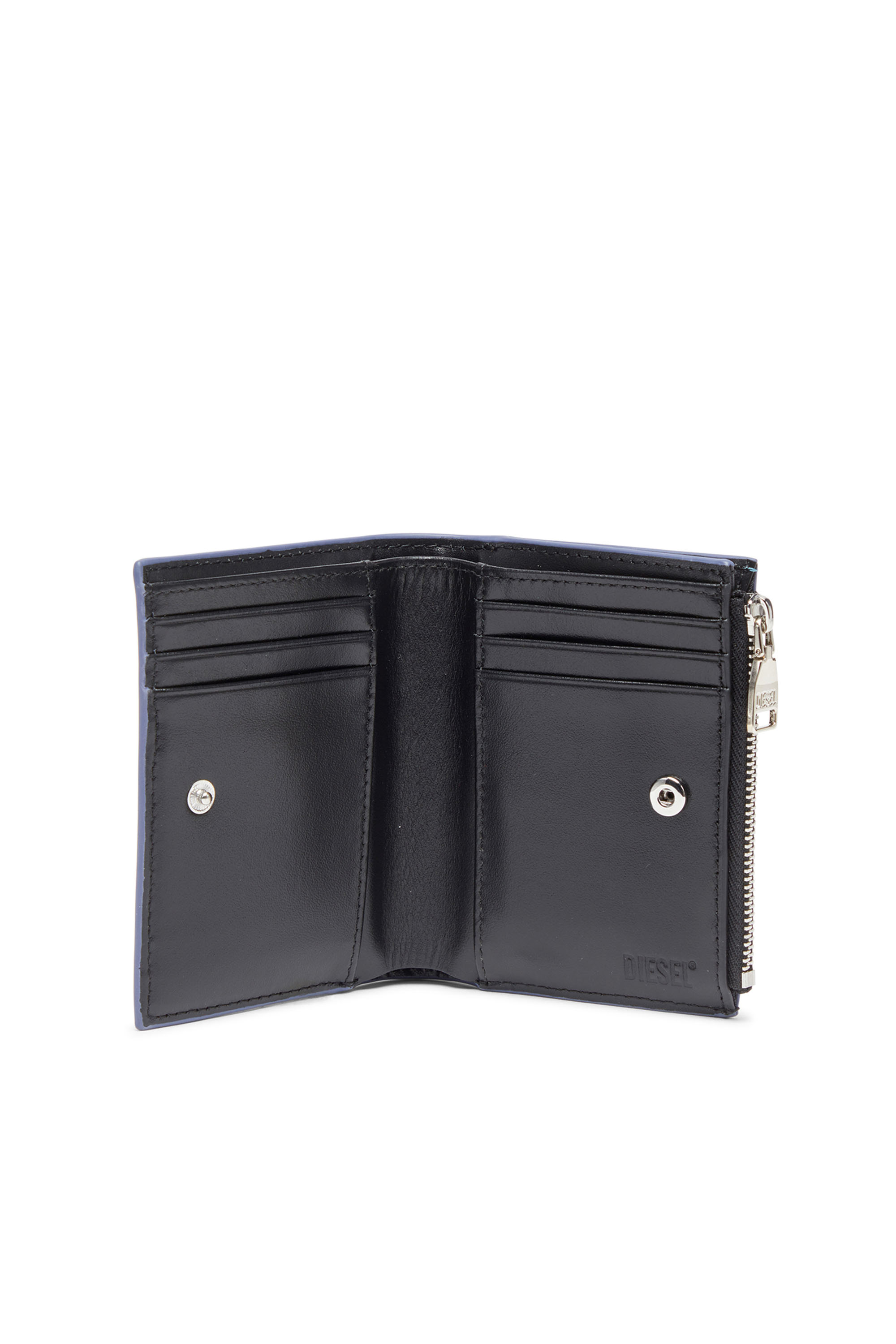 Diesel - 1DR BI-FOLD ZIP II, Female's Small iridescent wallet in アジュール - 3