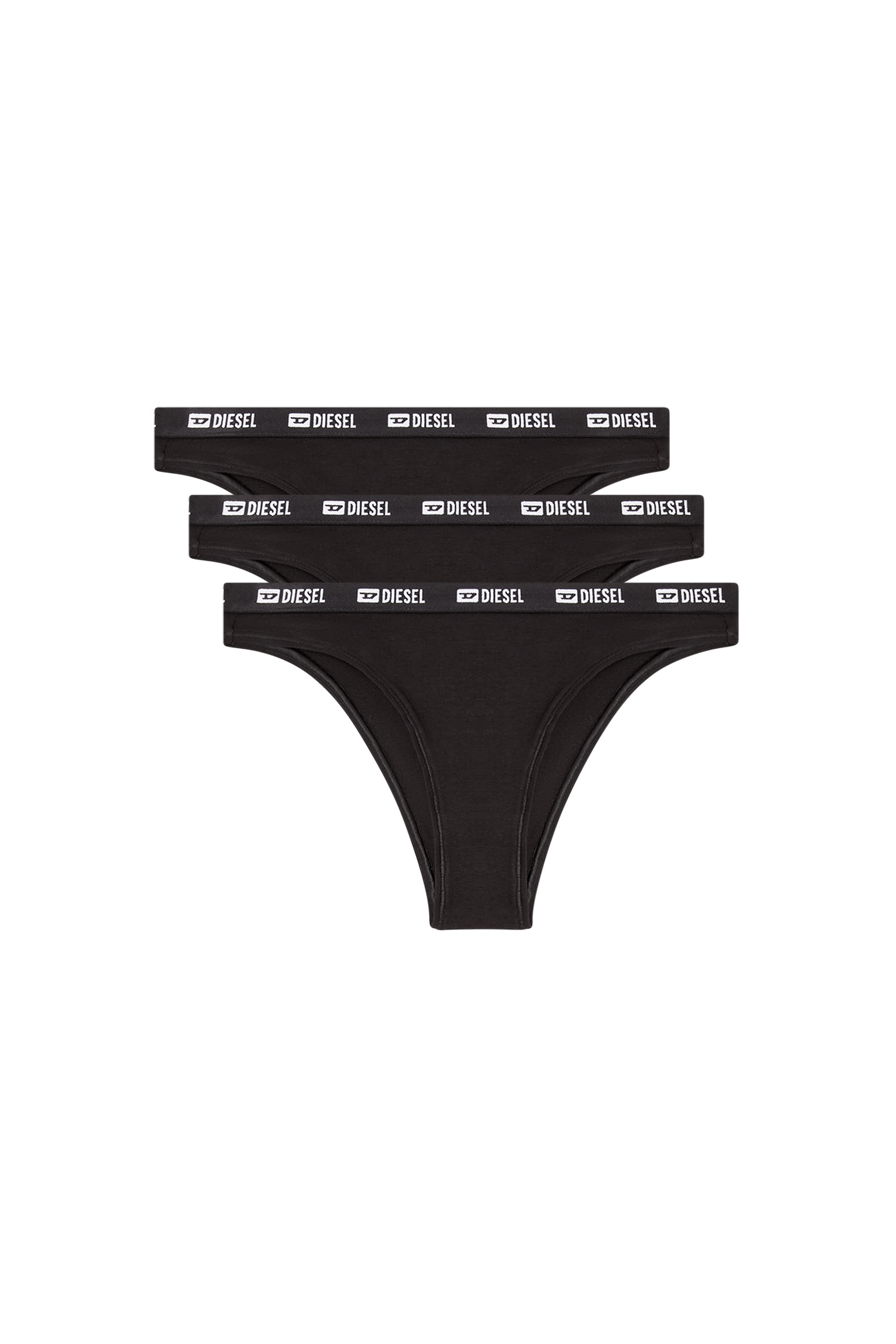 Diesel - LIZ-D-BOX-3PACK, Female's Three-pack briefs with slim logo waist in ブラック - 1