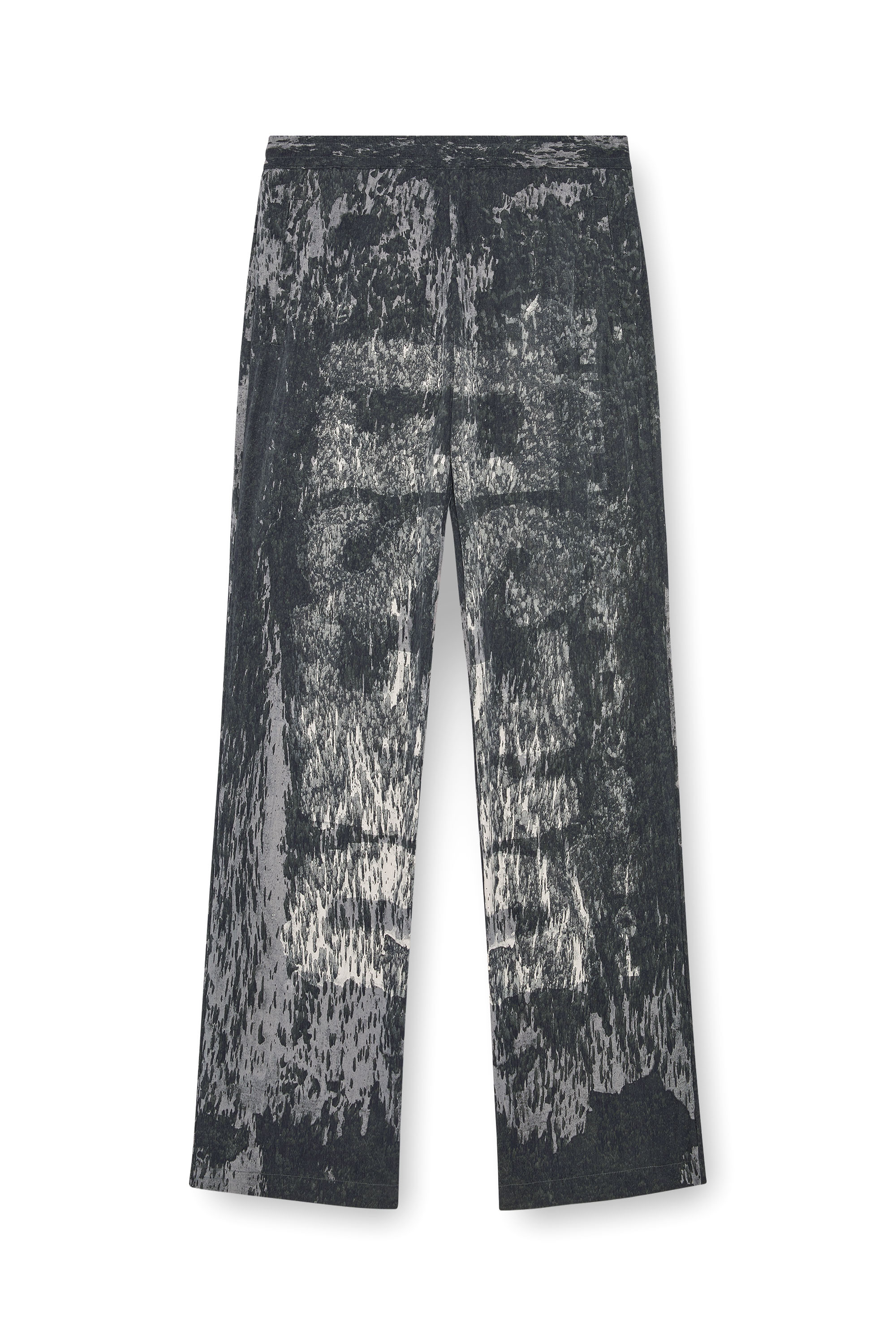 Diesel - P-BRICK, Male's Printed trousers in wrinkled nylon in ブラック - 3