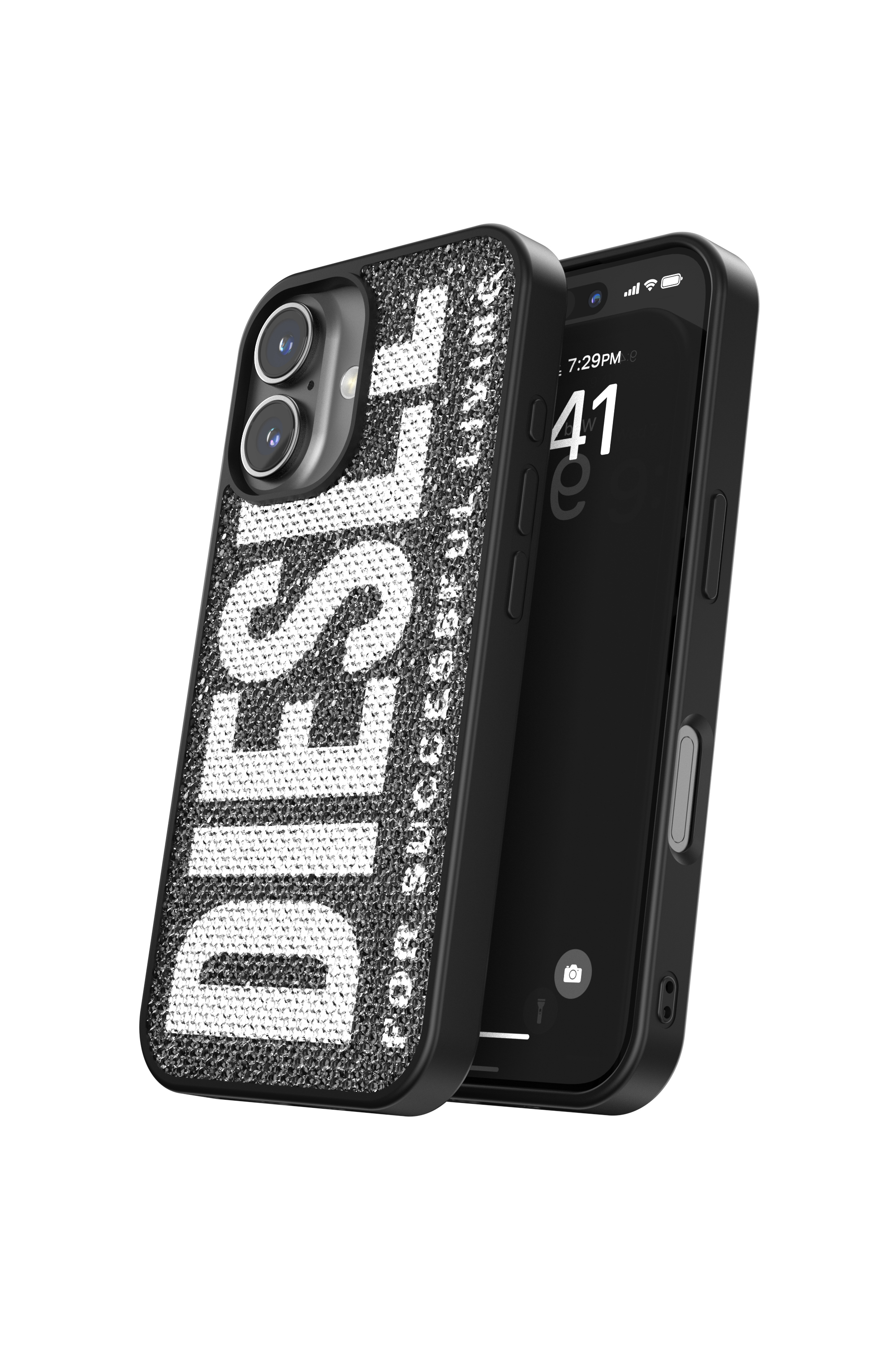 Diesel - 60183 MOULDED CASE, Unisex's Swarovski Crystal Case for iP 16 in ブラック - 3