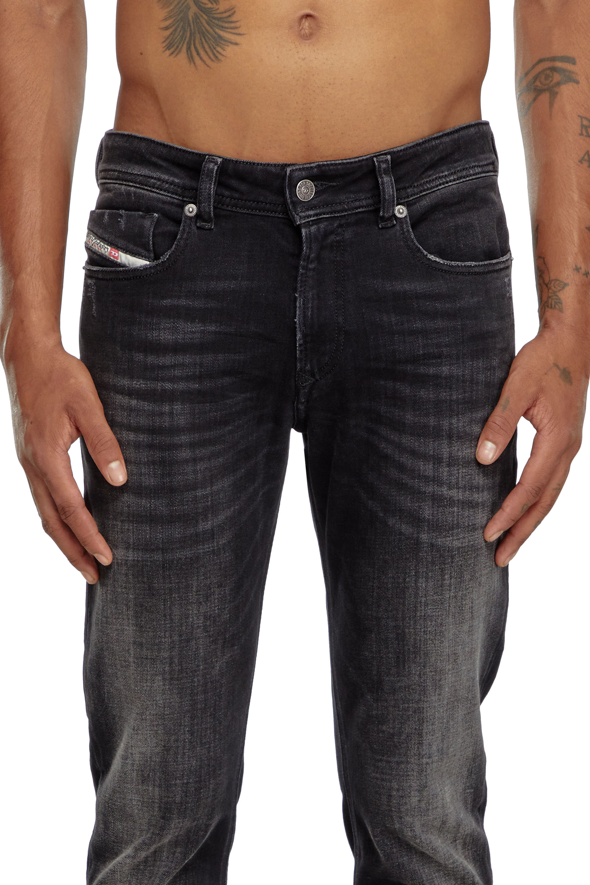 Diesel - Male's Skinny Jeans 1979 Sleenker 09K11, ブラック/ダークグレー - 5