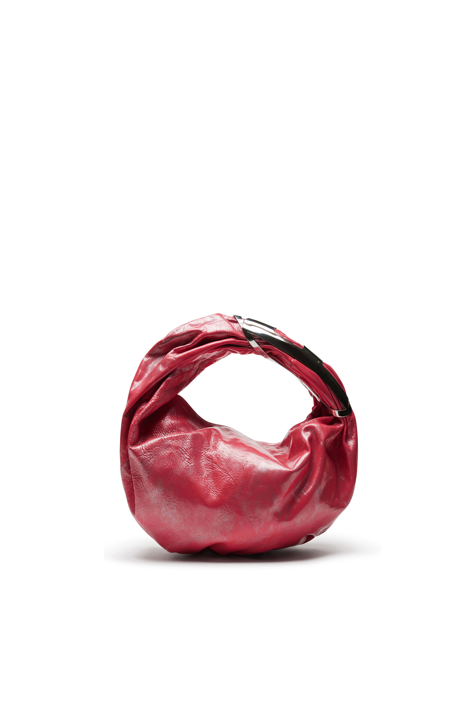 Diesel - GRAB-D HOBO S, Female Grab-D S-Hobo bag in metallic leather in ピンク - Image 2
