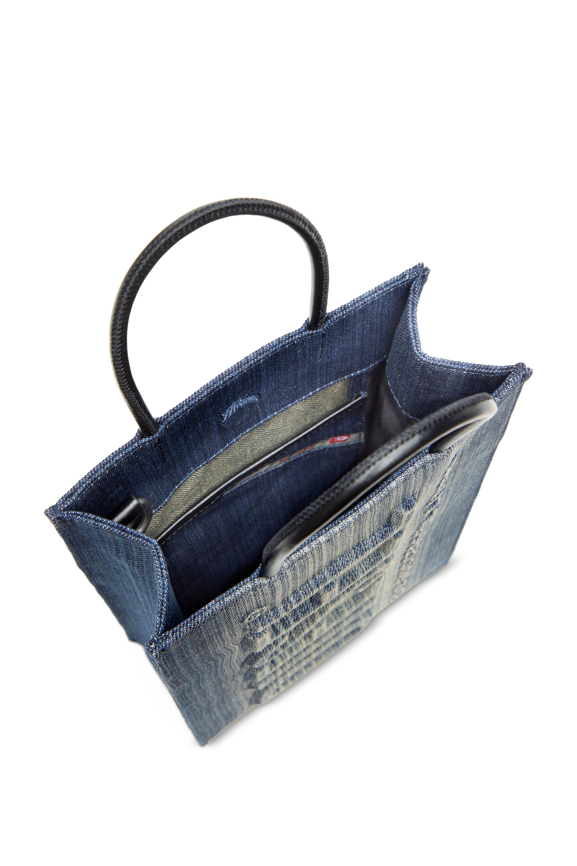 Diesel - LES SHOPPERS SHOPPER M X, Male's Les Shoppers-Tote bag in solarised striped denim in ブルー - 4