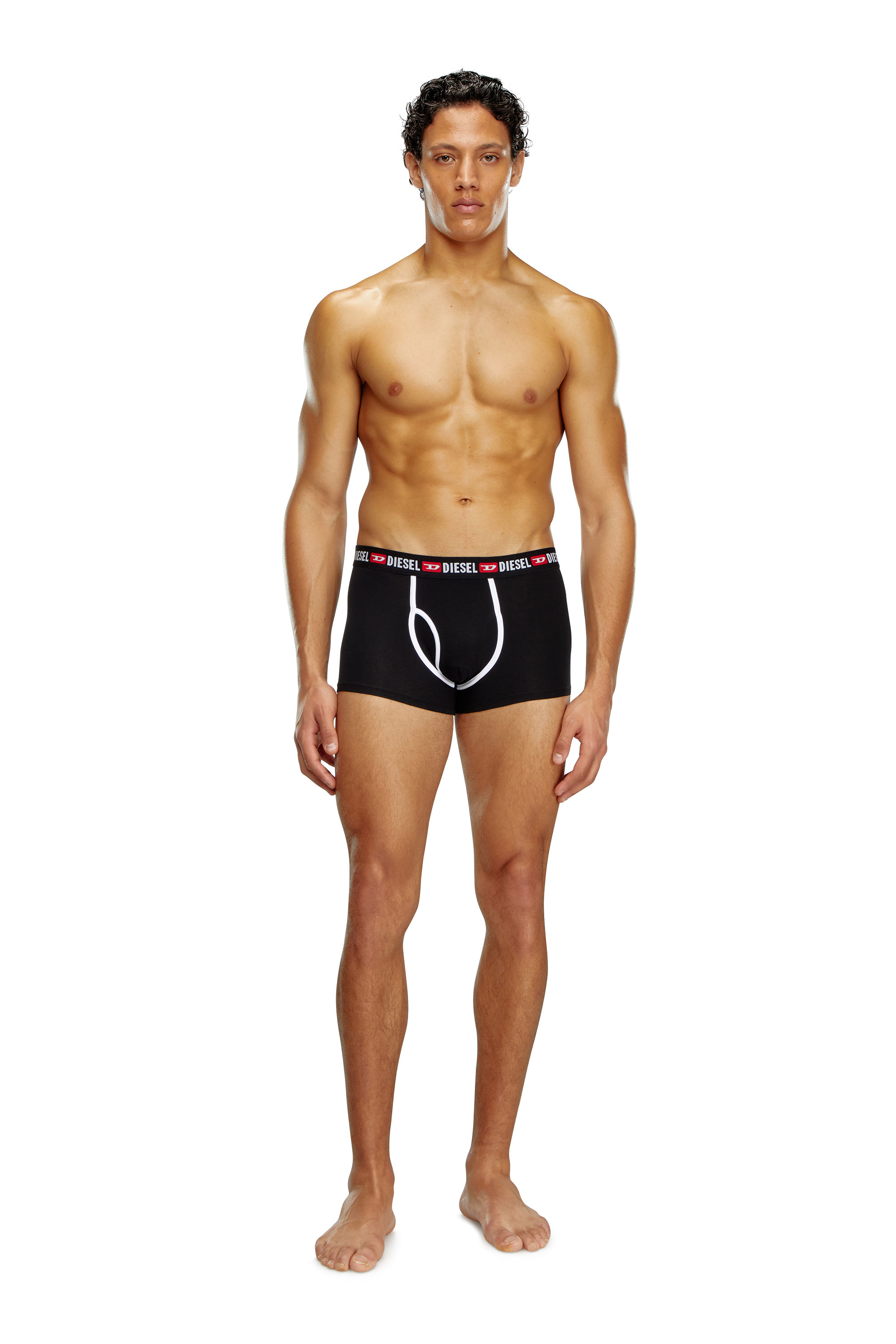 Diesel - UMBX-MIRKOTHREEPACK, Male's 3-pack boxer briefs with contrast binding in ブラック - 2