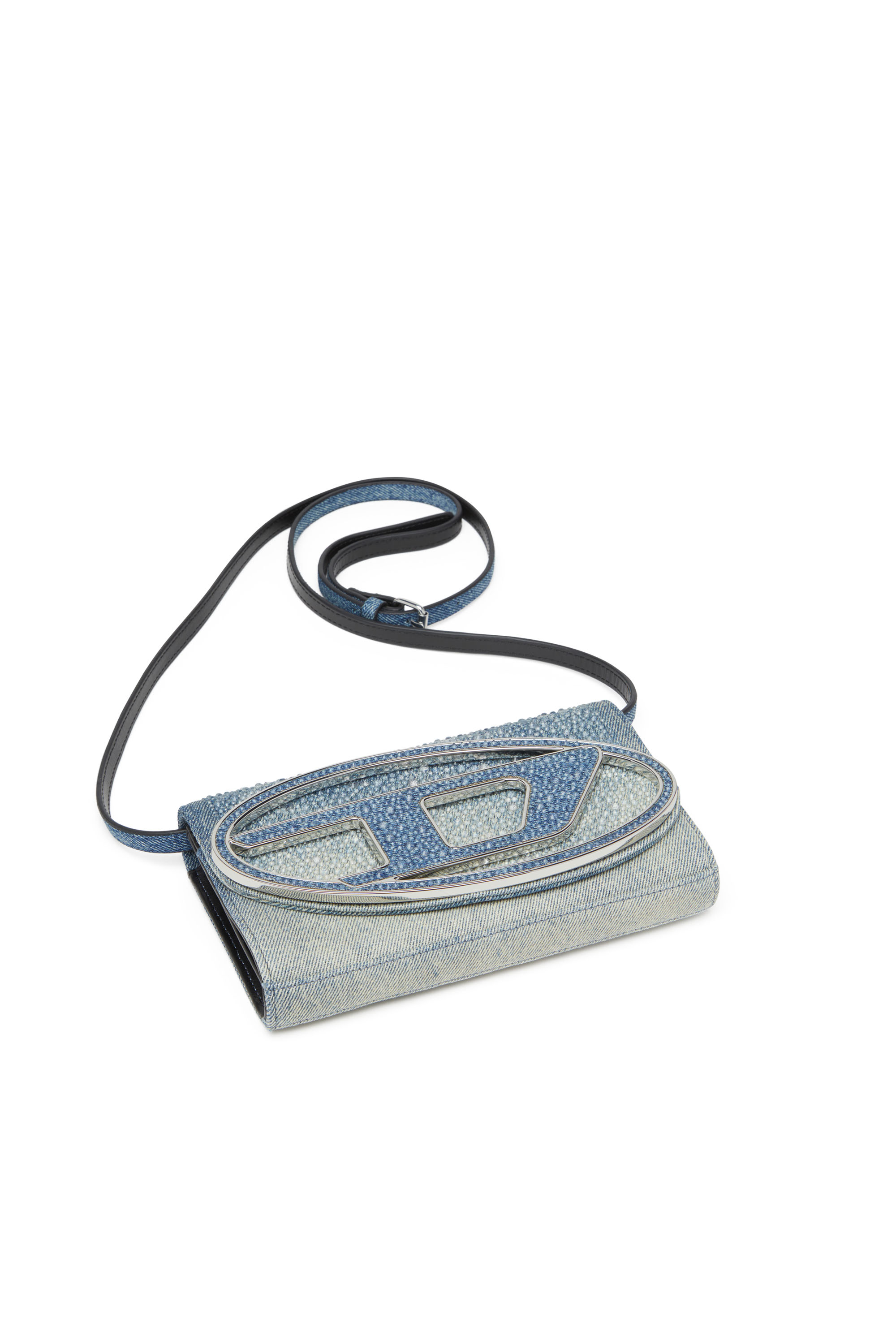 Diesel - 1DR WALLET STRAP, Female's Wallet purse in crystal denim in ブルー - 5