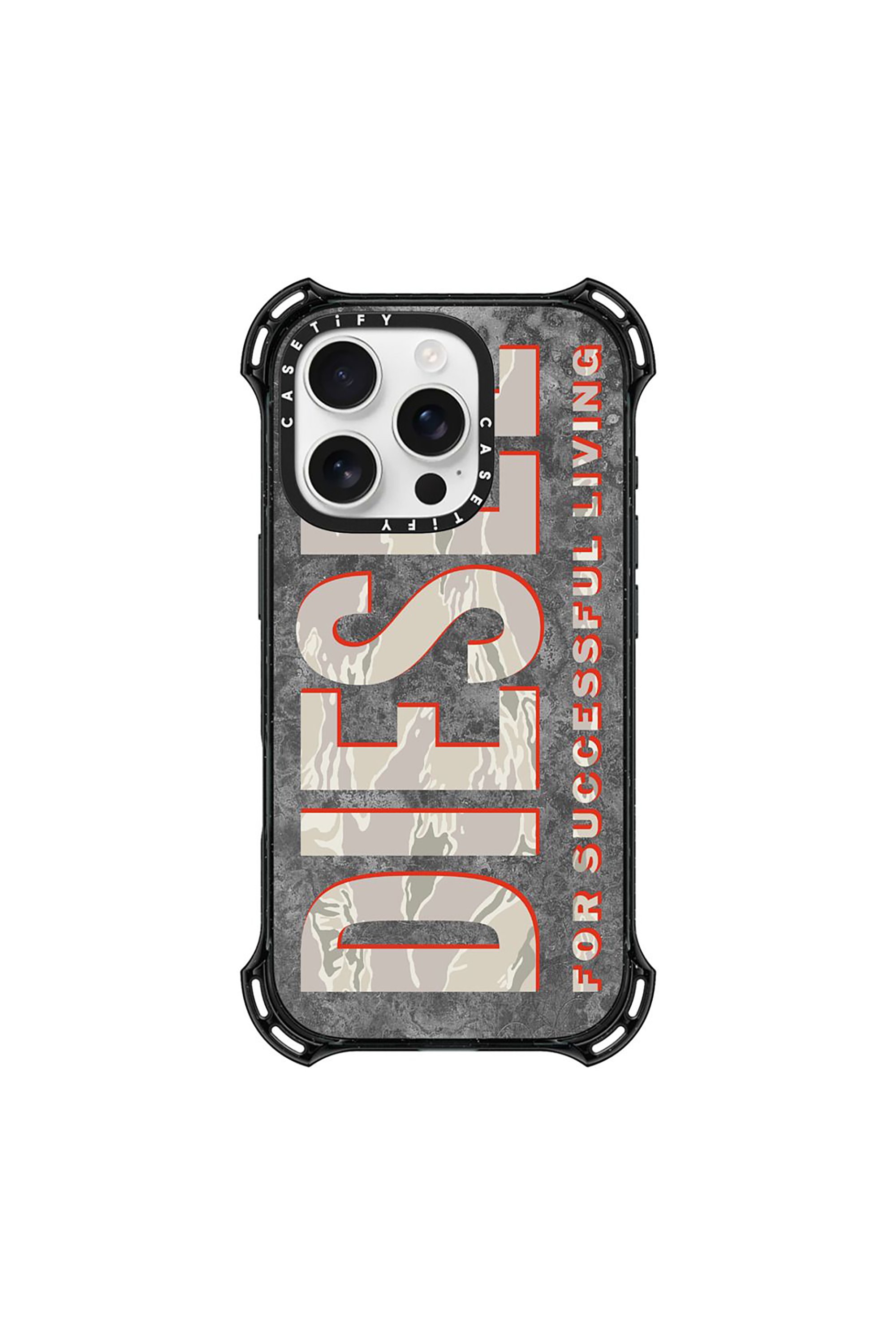 Diesel - 60310 CASETIFY MOULDED CASE, Unisex's IPHONE 16 PRO in ブラウン/ホワイト - 1