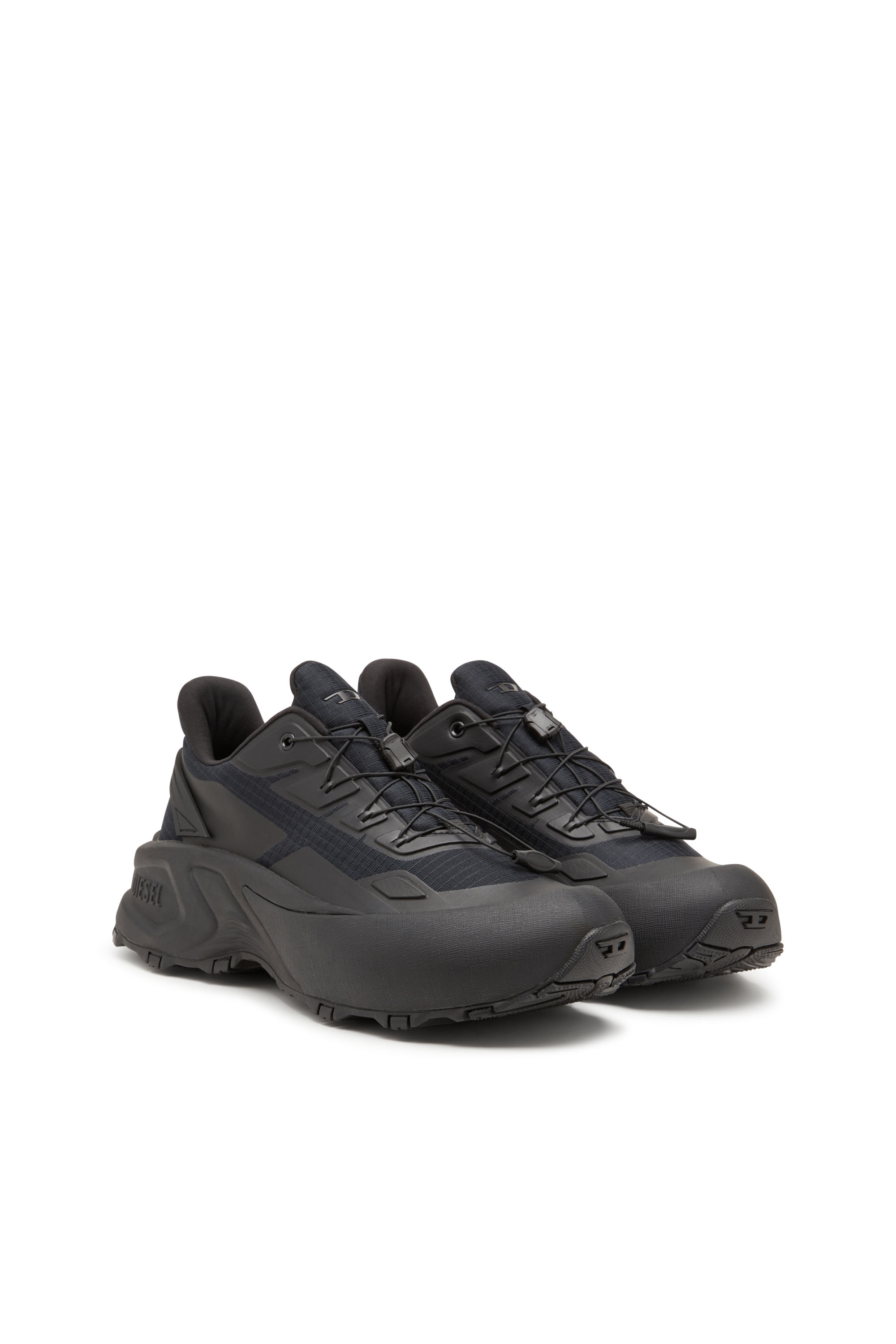 Diesel - D-CAGE RUNNER, Male's D-Cage Runner-Sneakers in TPU-trimmed ripstop in ブラック - 3