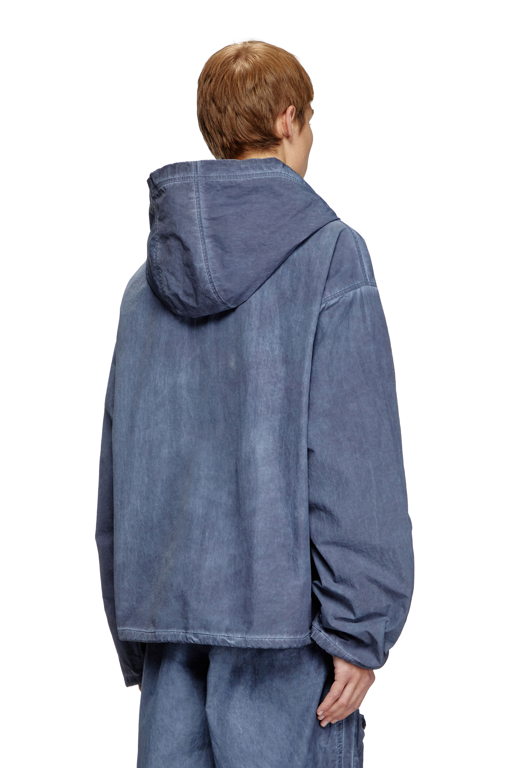 Diesel - J-NOODE-A, Male's Packable hooded anorak jacket in ブルー - 4