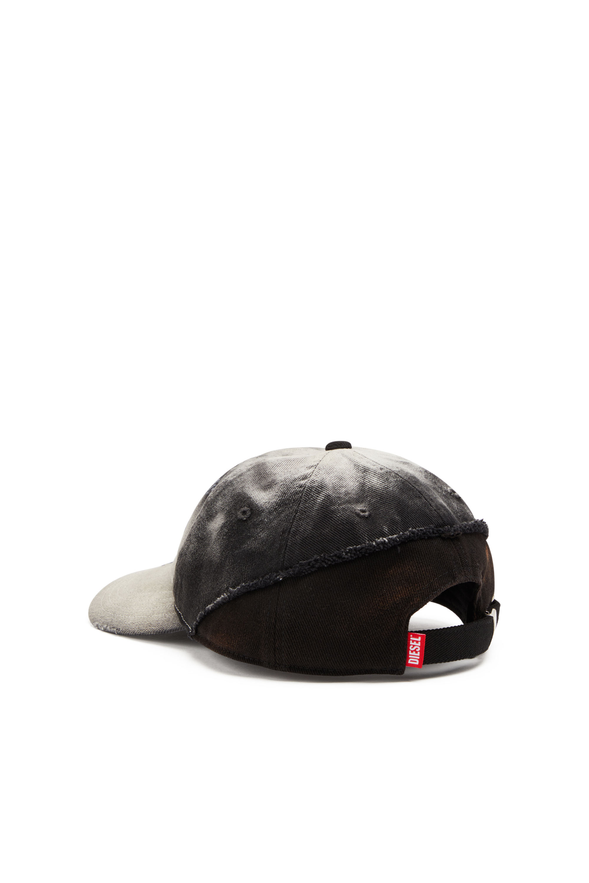 Diesel - C-OLTON-BLACK-D, Male's Denim baseball cap with a layered effect in ブラック - 2