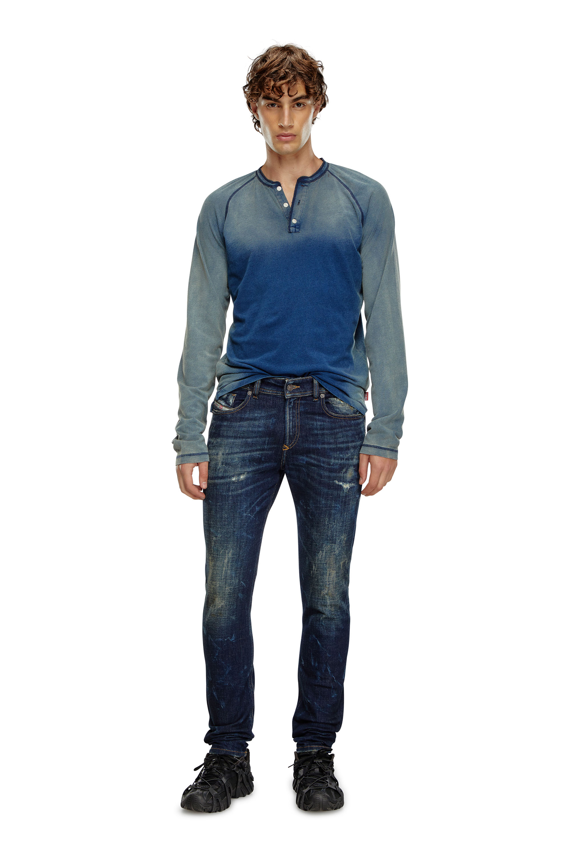 Diesel - Male's Skinny Jeans 1979 Sleenker 09J26, ダークブルー - 2