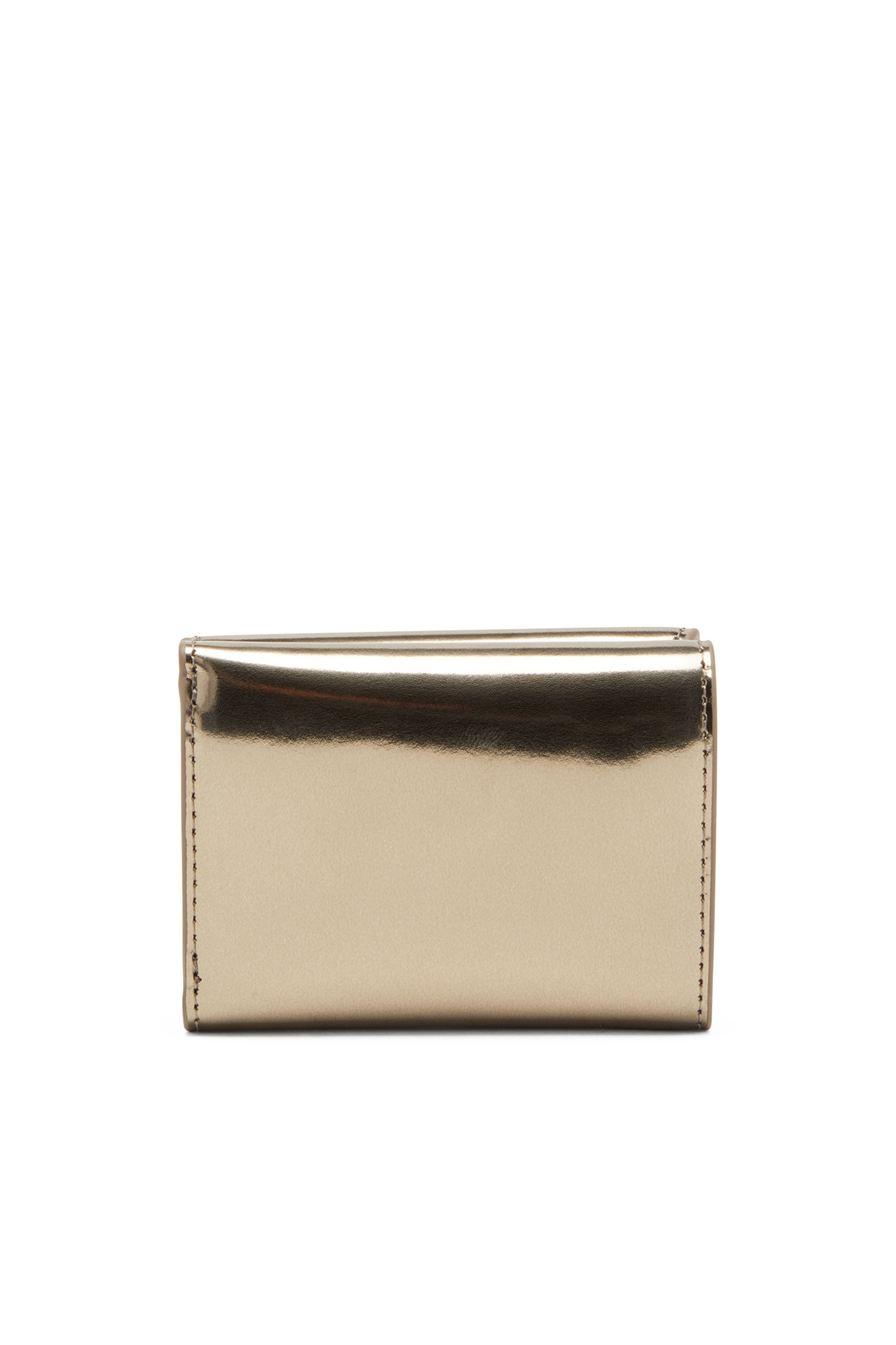 Diesel - 1DR TRI FOLD COIN XS II, Female Tri-fold wallet in mirrored leather in ブラウン - Image 2