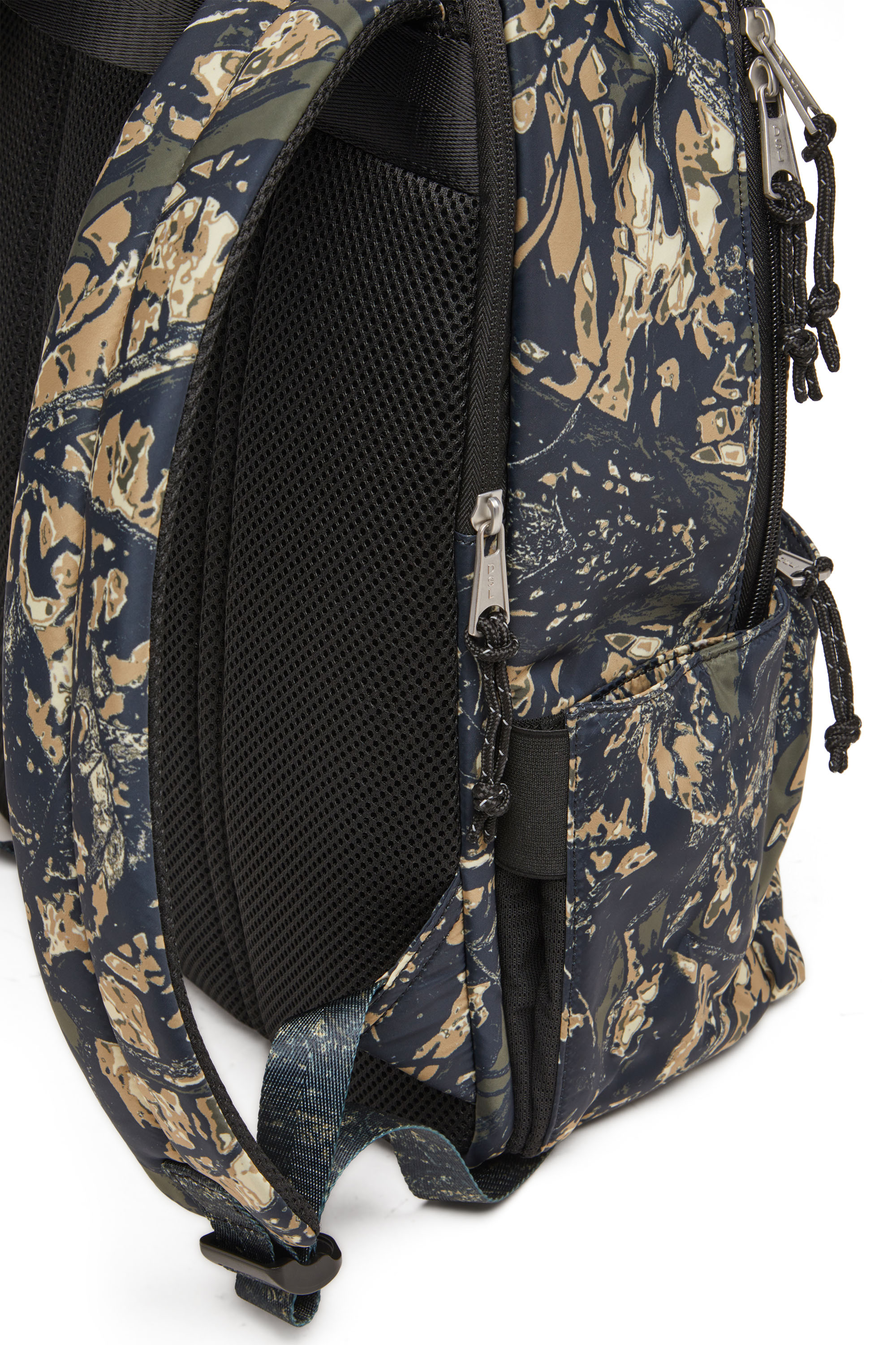 Diesel - D-PACK BACKPACK X, Male's Backpack in camo-print fabric in ミリタリーグリーン - 5