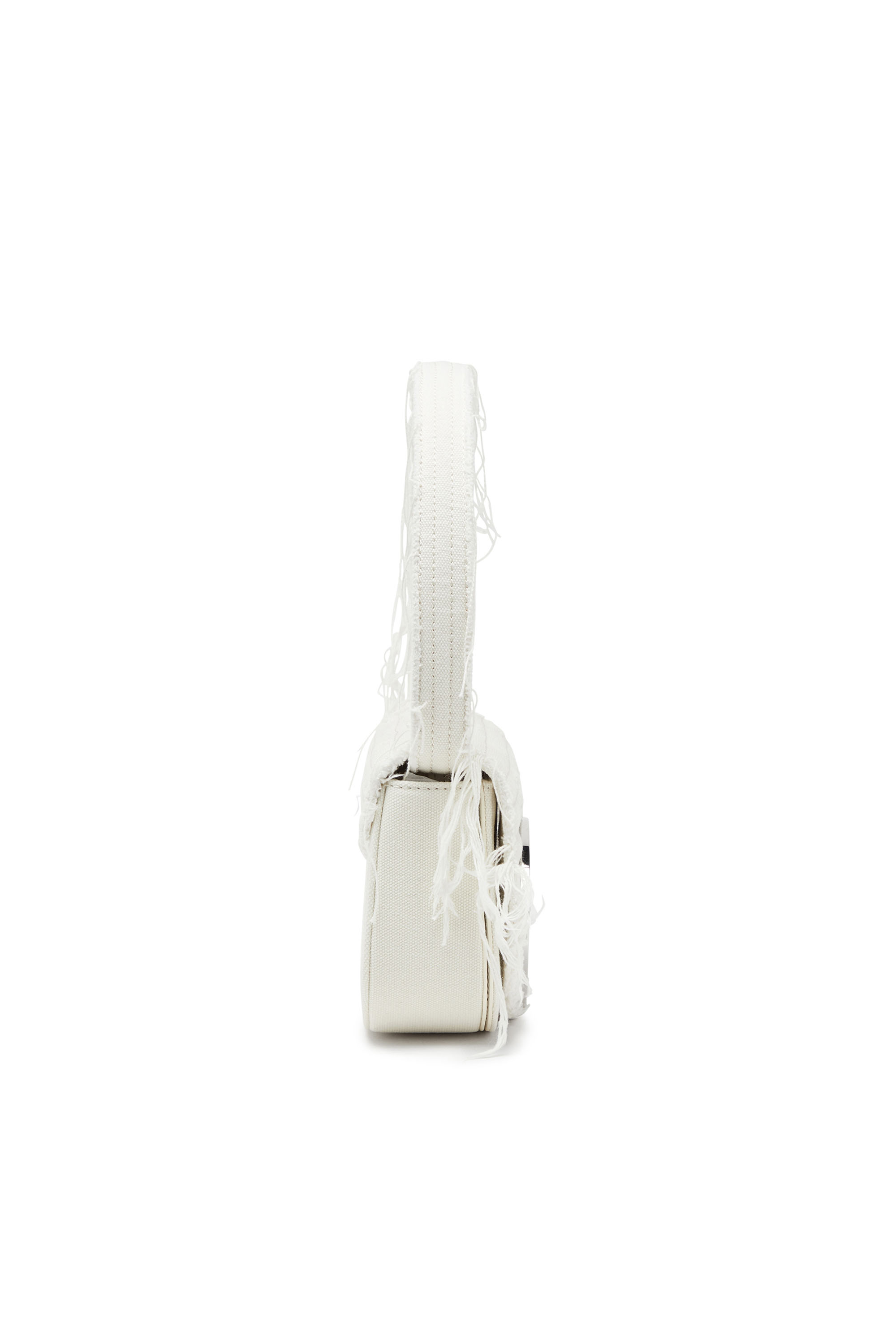 Diesel - 1DR, Female 1DR-Iconic shoulder bag in canvas and leather in ホワイト - Image 3