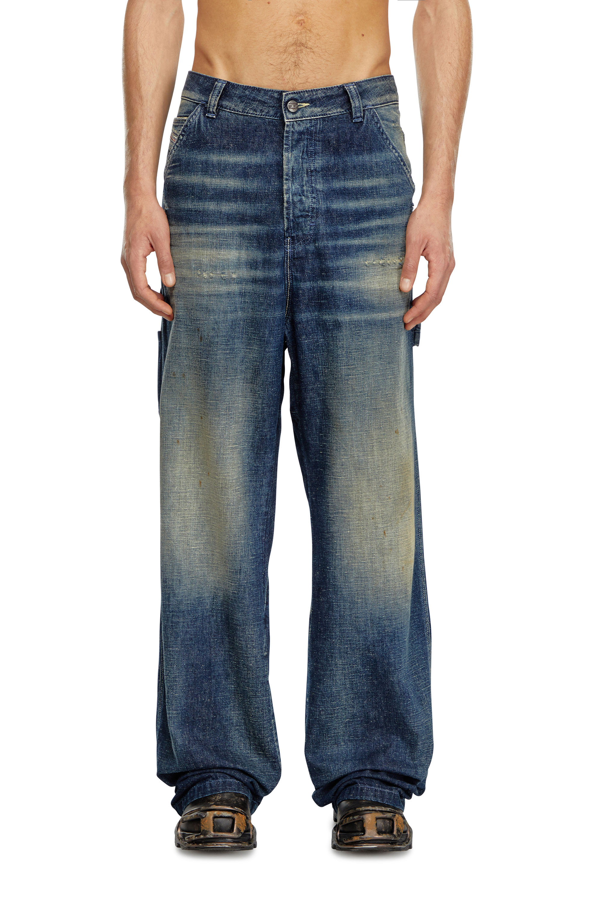 Diesel - Male's Relaxed Jeans D-Livery 09J91, ダークブルー - 1