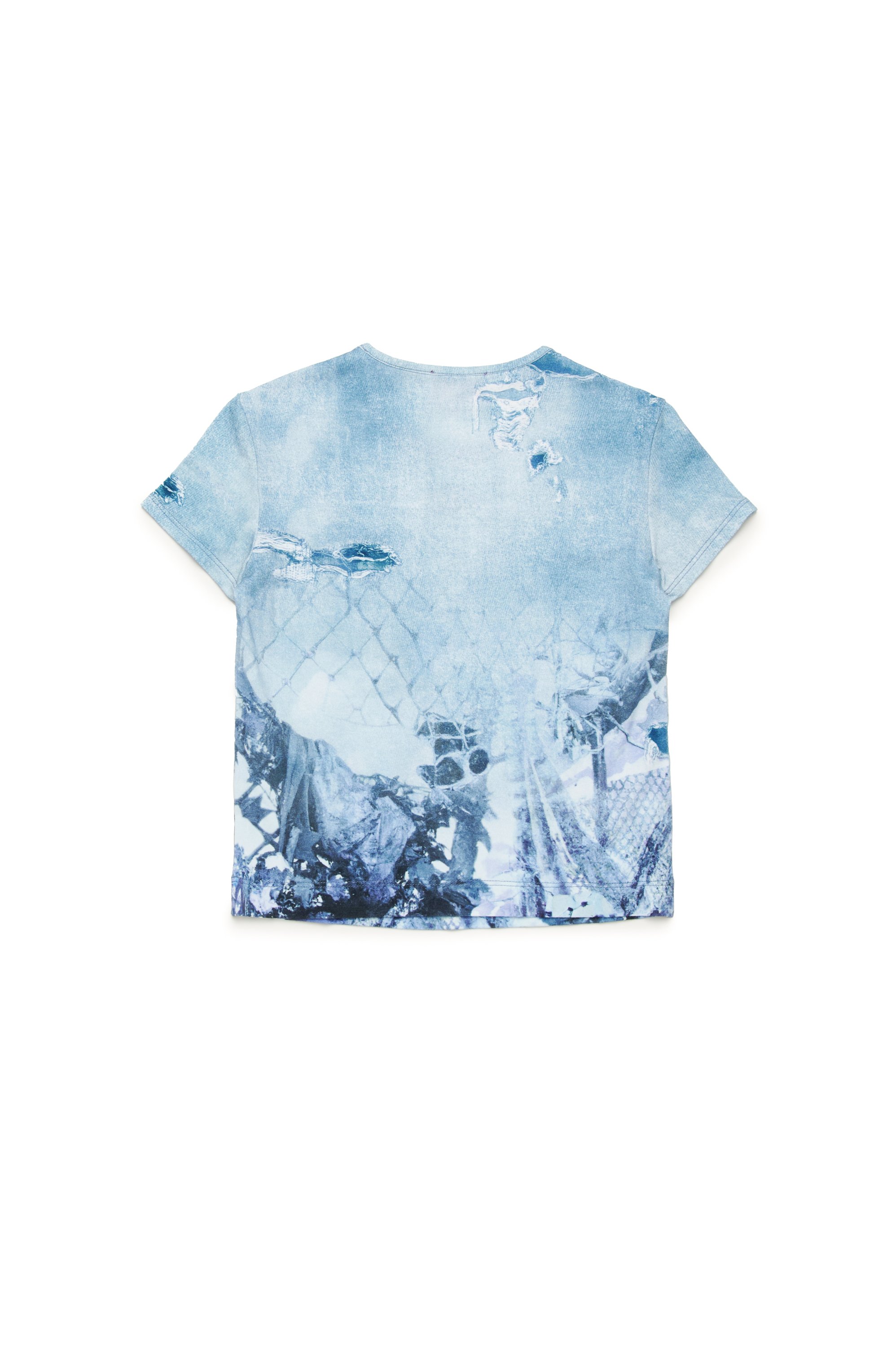 Diesel - TUNCSKI, Female's T-shirt with Camouflower print in ライトブルー - 2