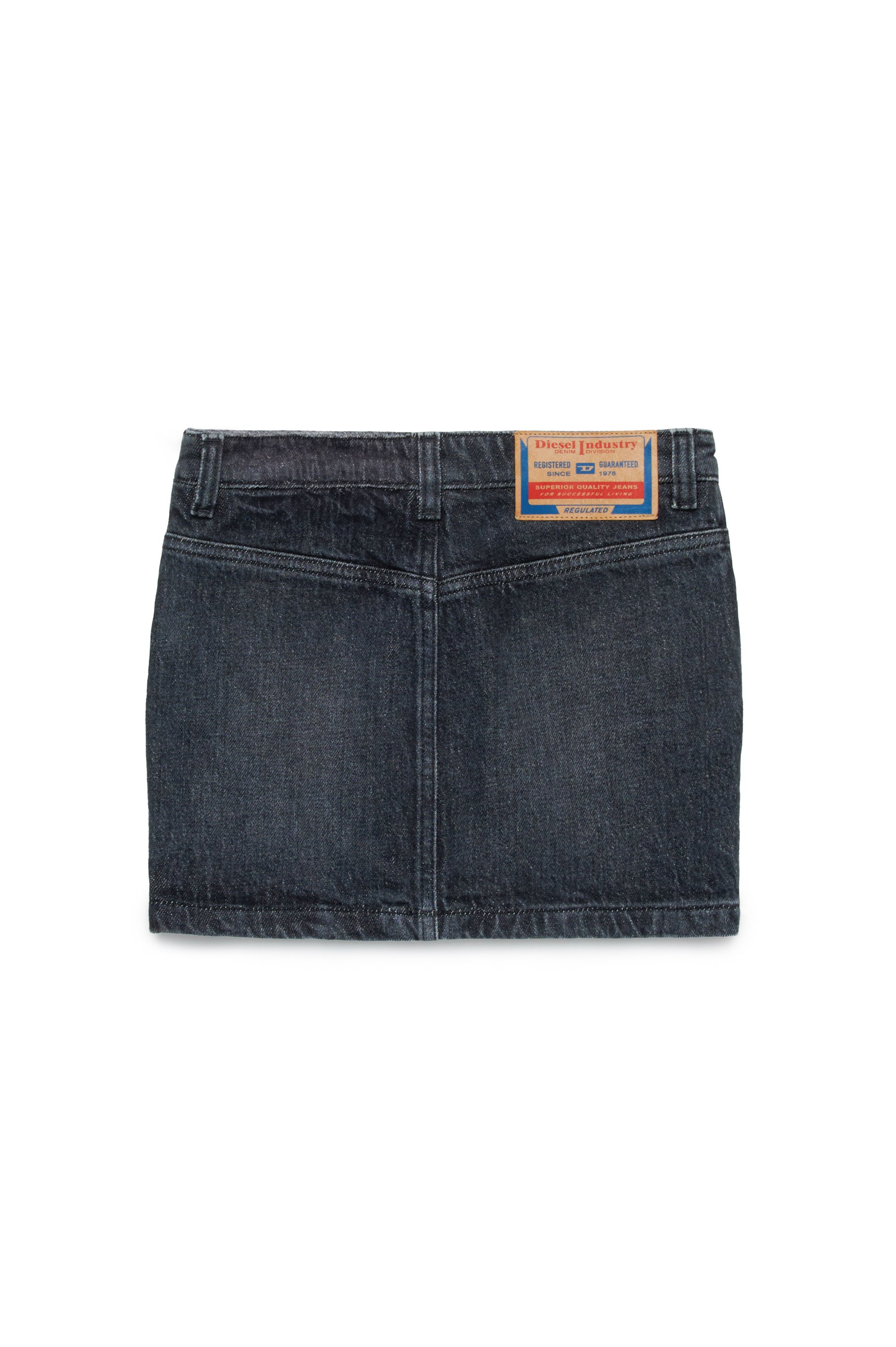 Diesel - GERON-S2-J, Female's Denim mini skirt with Oval D detail in ブラック - 2