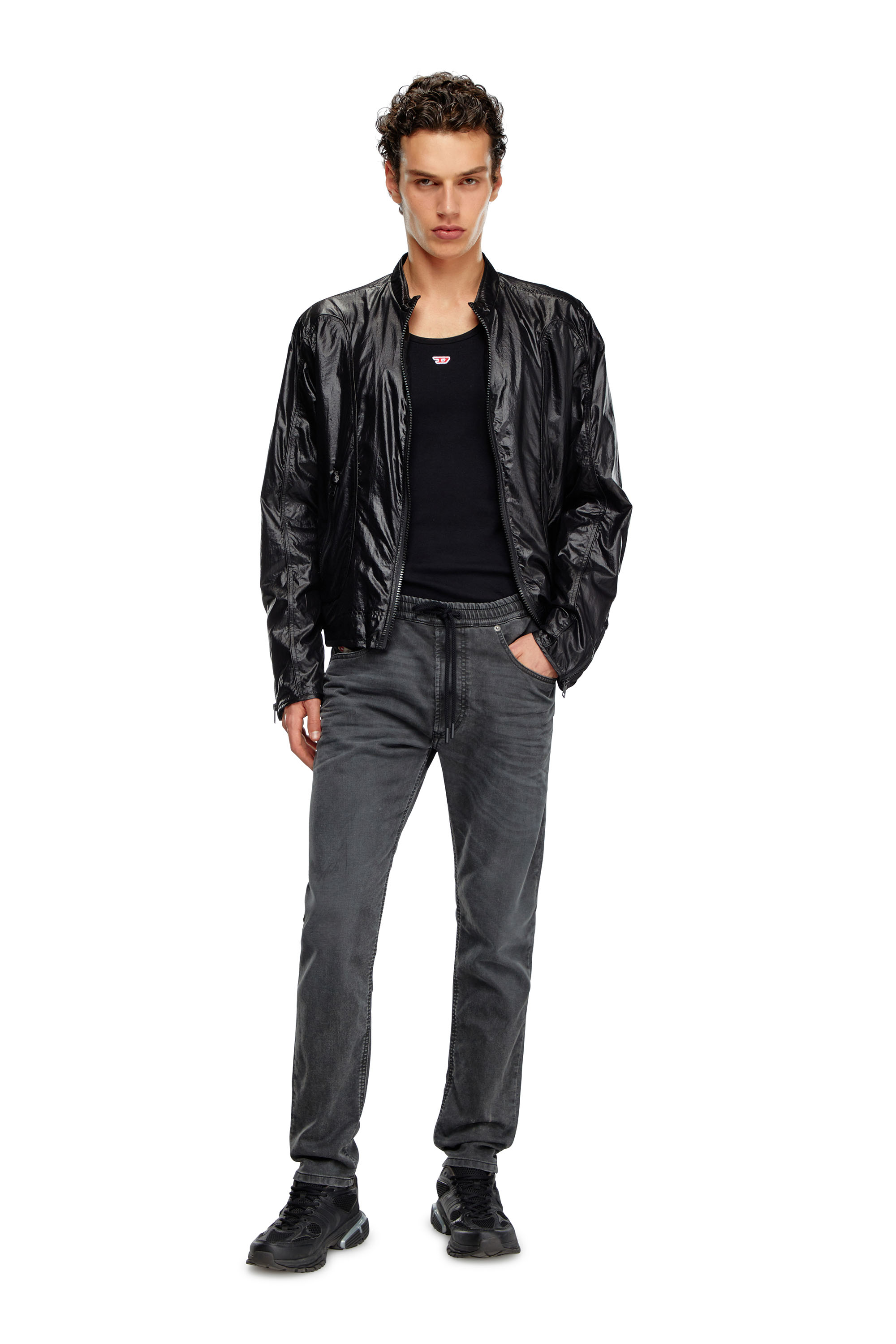 Diesel - Male's Regular 2030 D-Krooley Joggjeans® 09J75, ブラック/ダークグレー - 2