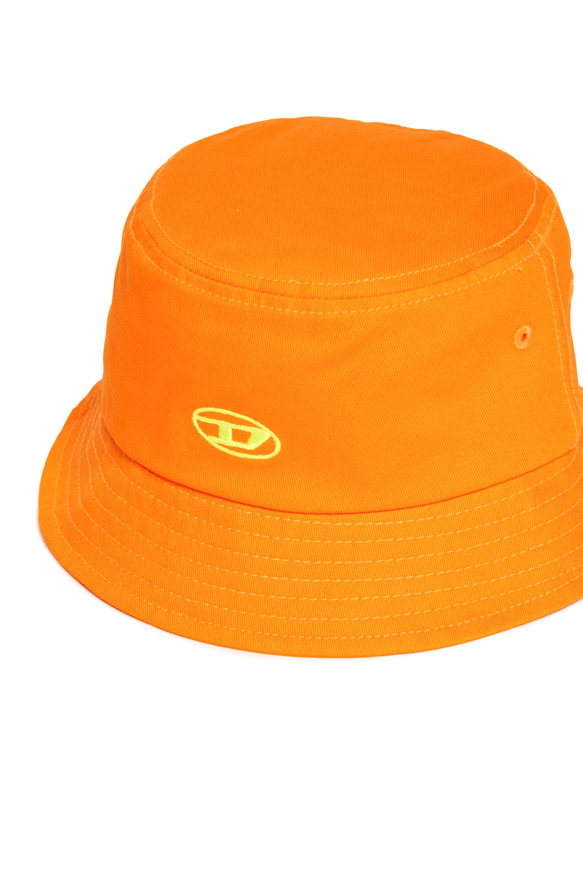 Diesel - FIRCUS, Unisex's Bucket hat with Oval D embroidery in オレンジ - 3