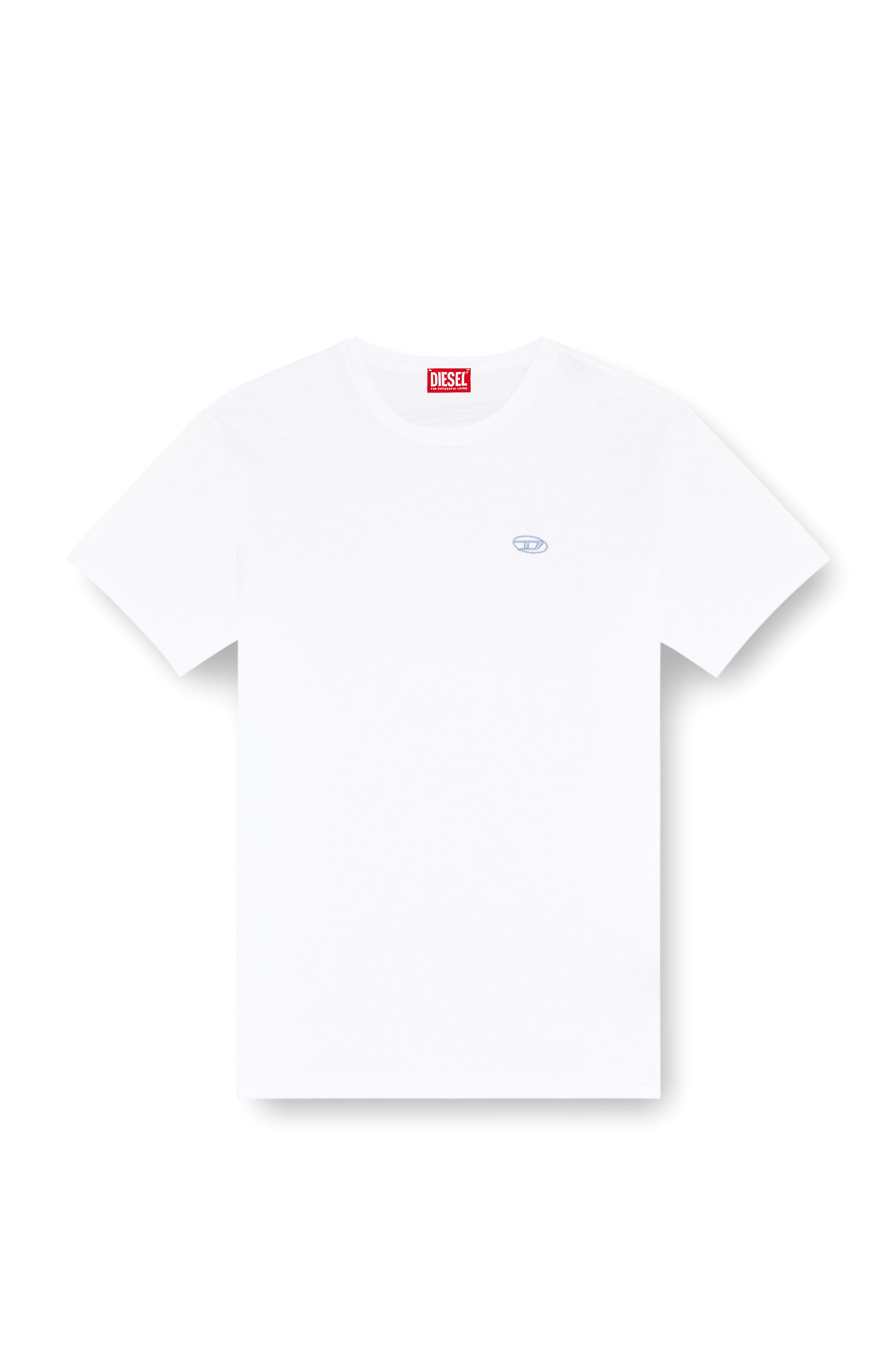 Diesel - T-BOXT-K18, Male T-shirt with Oval D print and embroidery in ホワイト - Image 3
