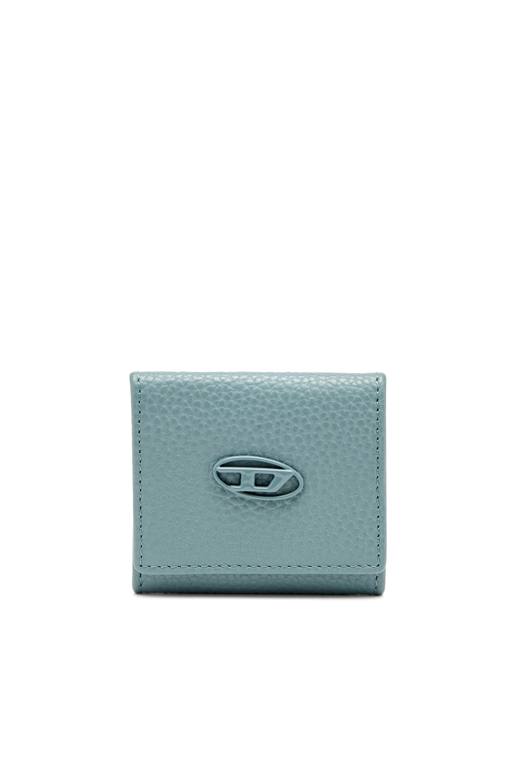 Diesel - HISSU EVO COIN CASE, Male's Coin purse in grainy leather in ライトブルー - 1