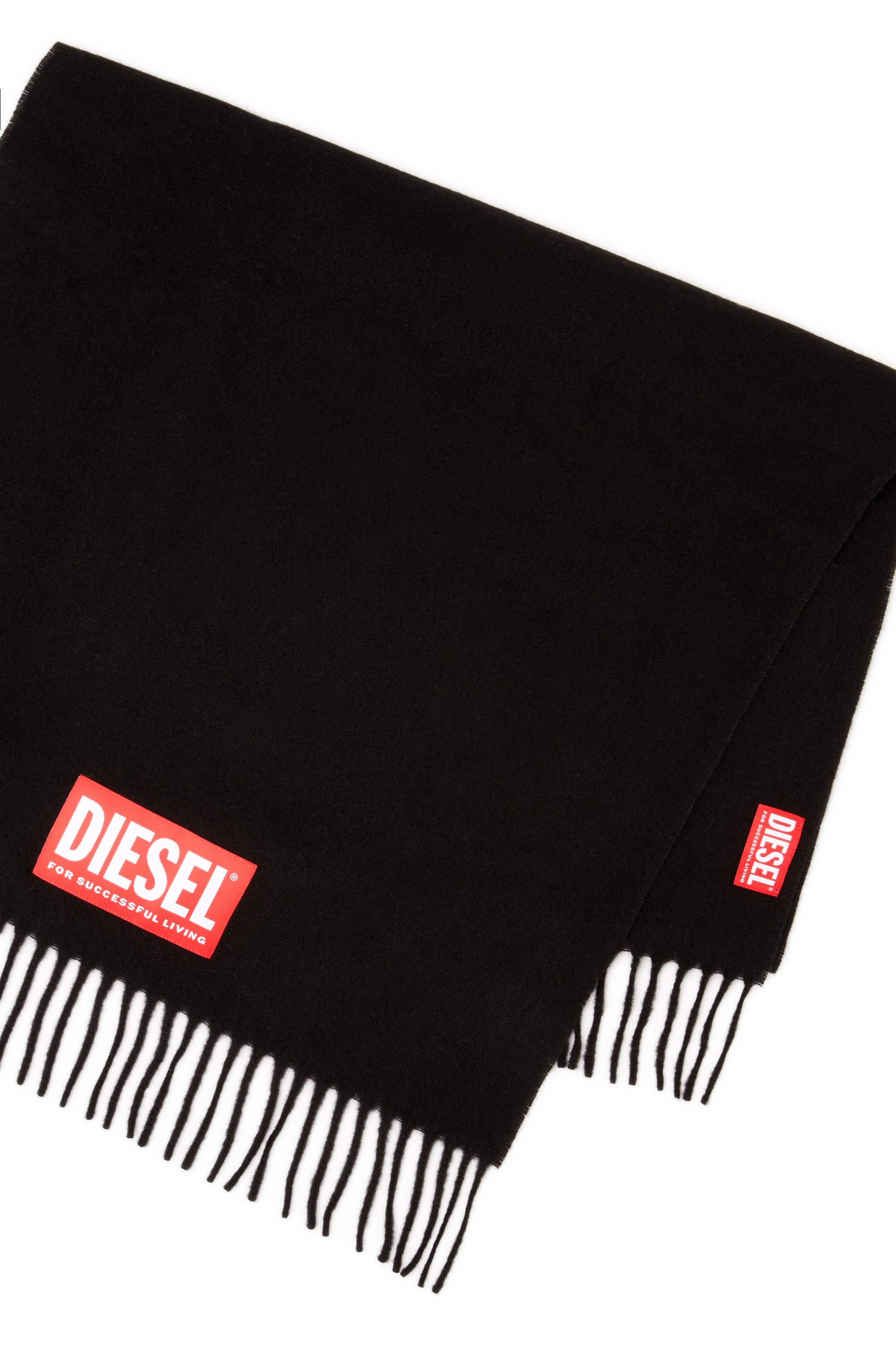 Diesel - S-IMON, Male's Wool blend scarf in ブラック - 4