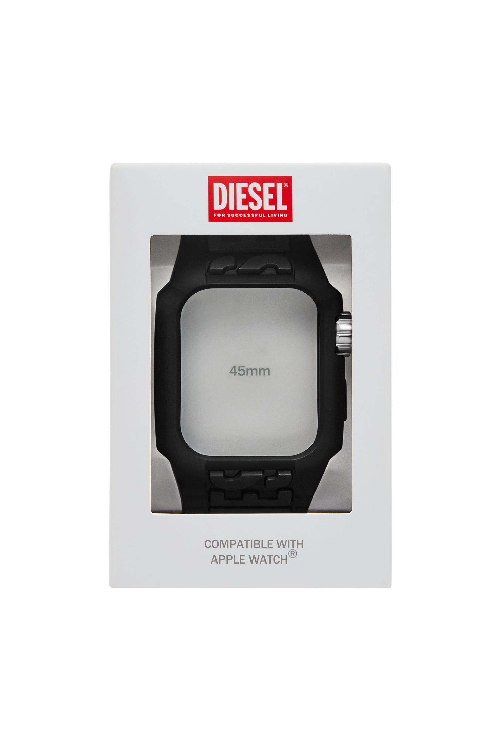 Diesel - DSS020, Male's Black TPU Unibody Band for Apple Watch® in ブラック - 2