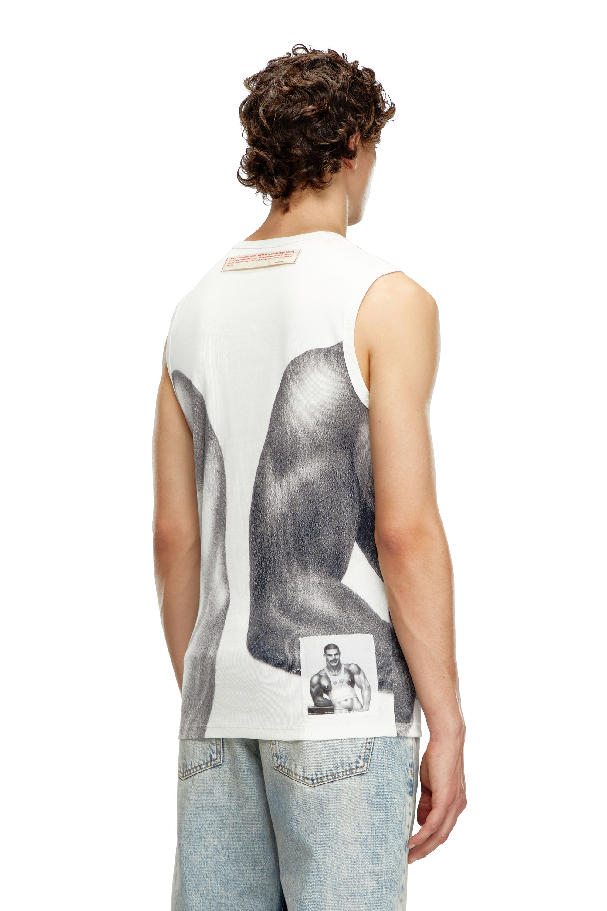 Diesel - PR-T-LIFTY-TOF, Unisex Tank top with all-over print in ホワイト - Image 3