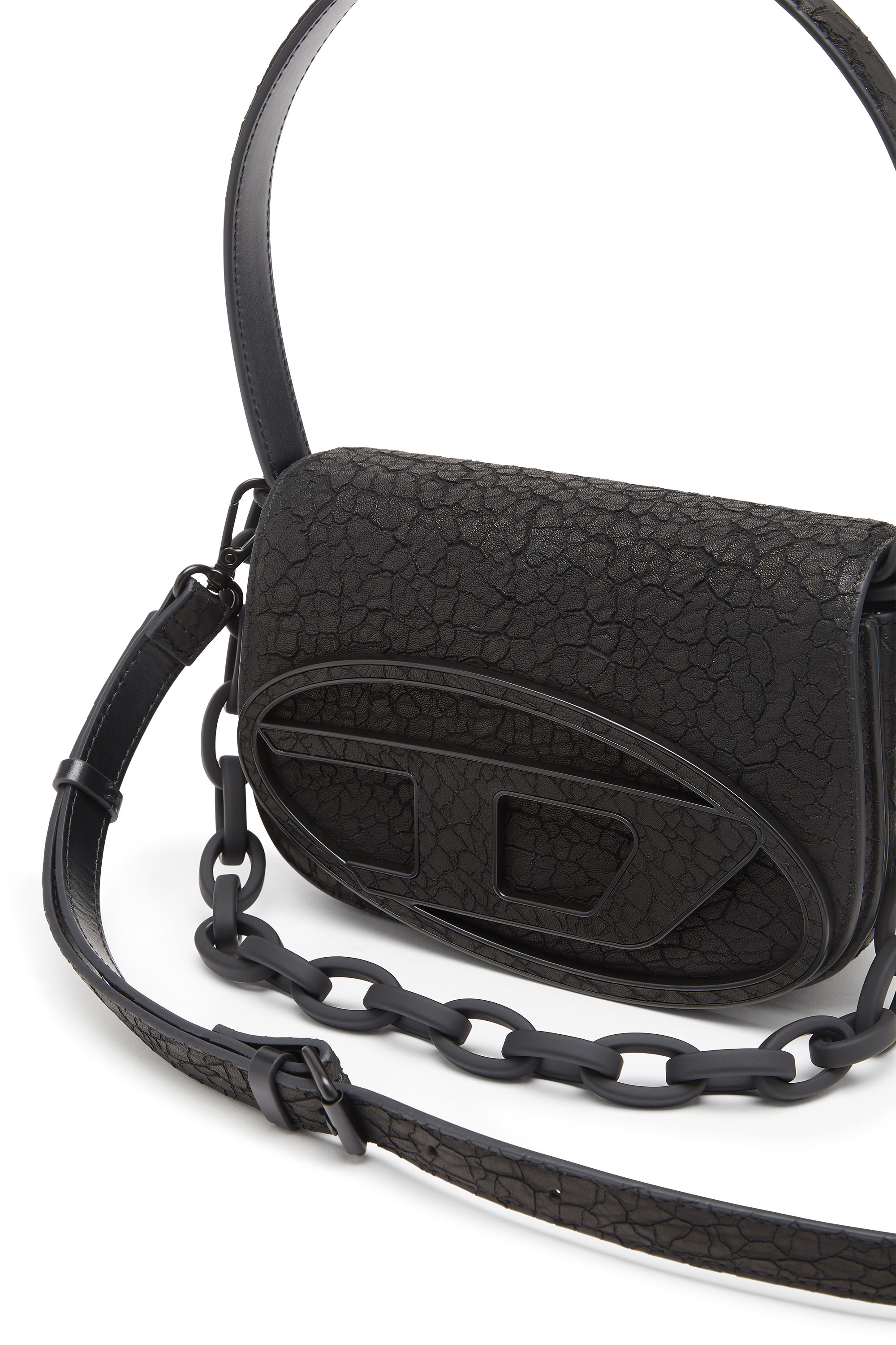 Diesel - 1DR, Female's 1DR-Iconic shoulder bag in arid leather in ブラック - 6