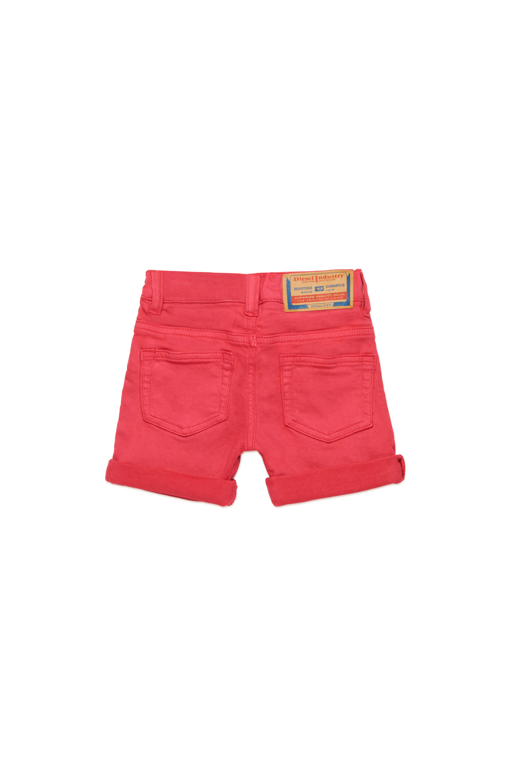 Diesel - PGALLYB JJJ, Unisex's Coloured JoggJeans shorts with turn-ups in ピンク / ホワイト - 2