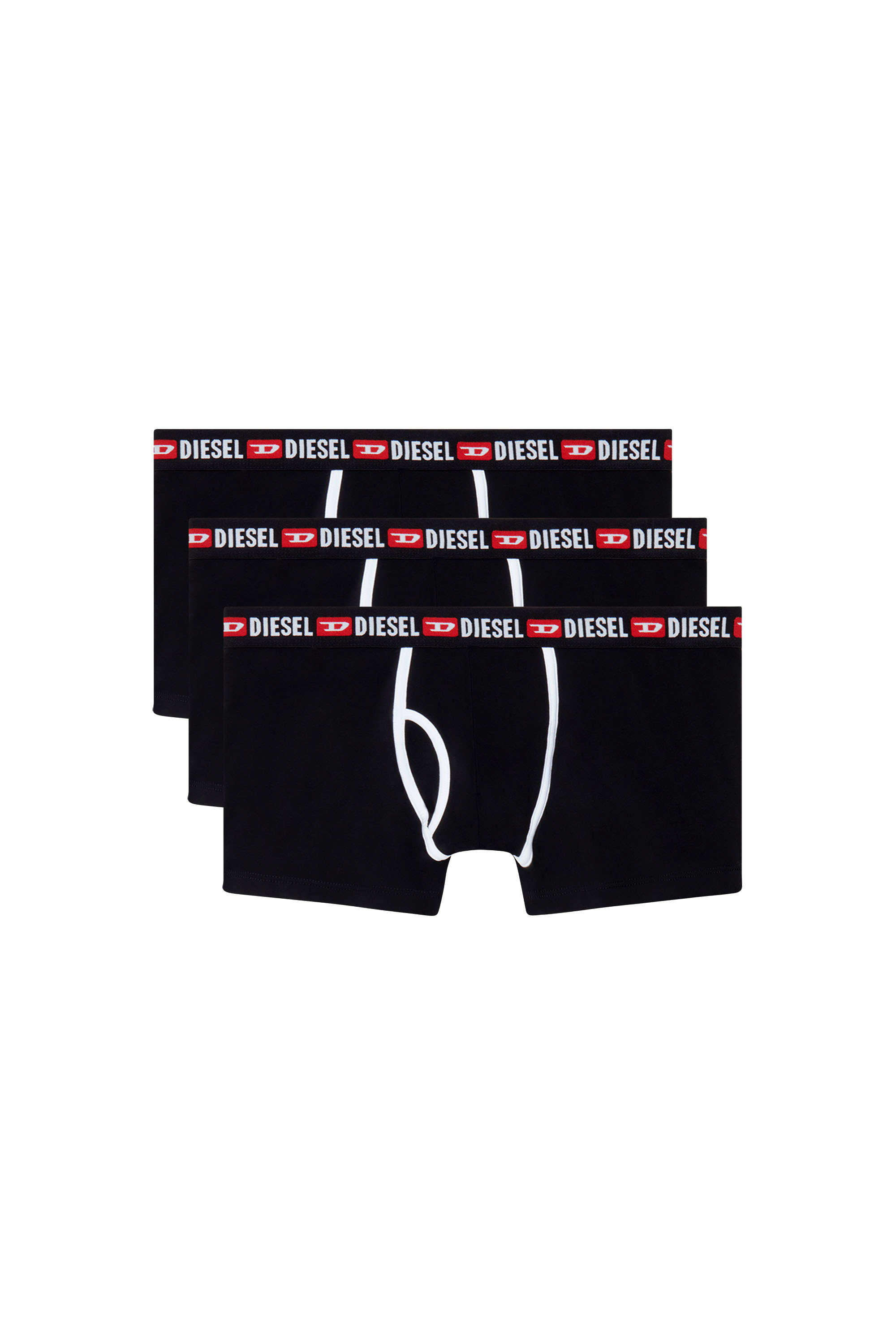 Diesel - UMBX-MIRKOTHREEPACK, Male's 3-pack boxer briefs with contrast binding in ブラック - 1