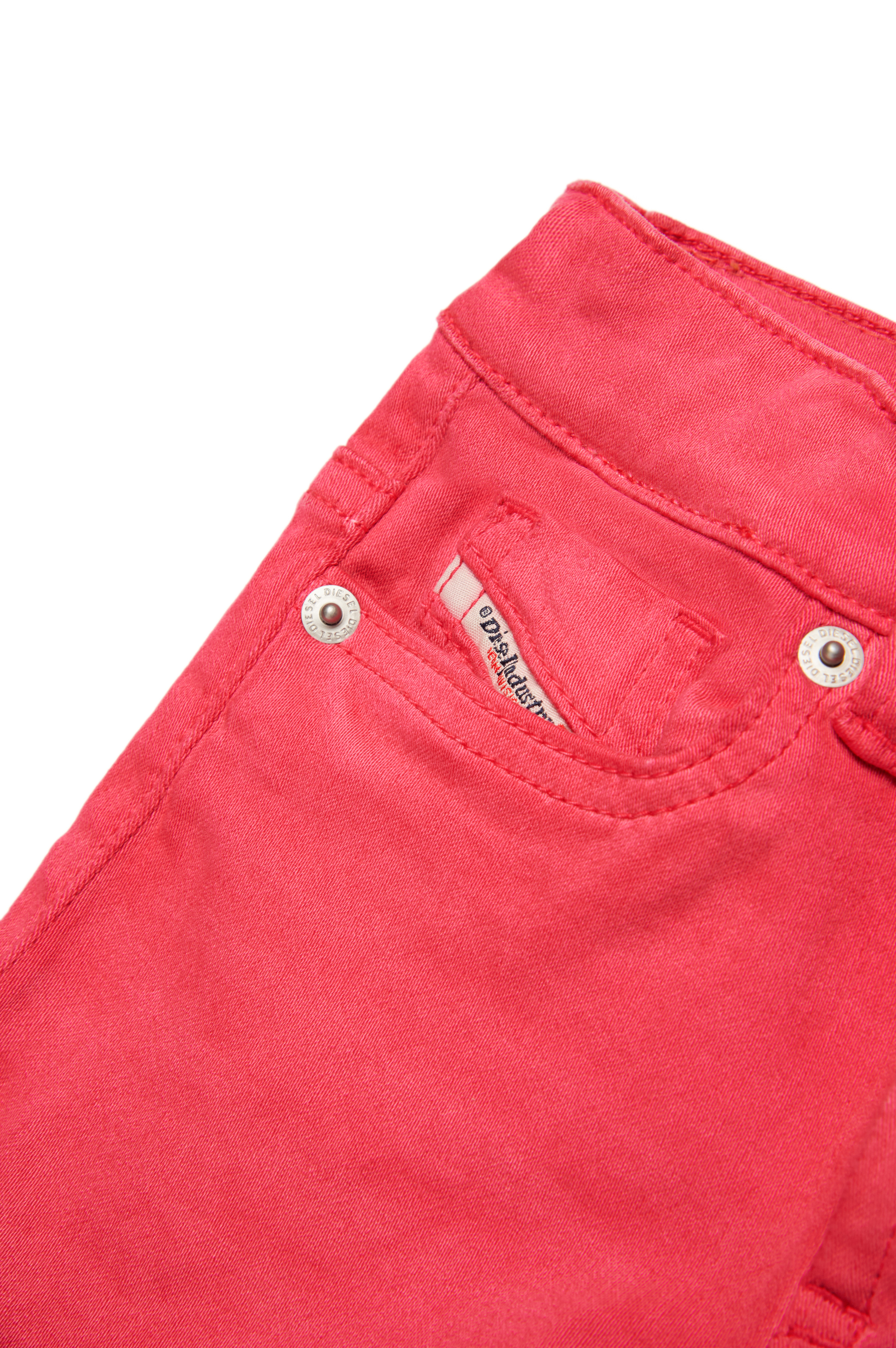 Diesel - PGALLYB JJJ, Unisex's Coloured JoggJeans shorts with turn-ups in ピンク / ホワイト - 4