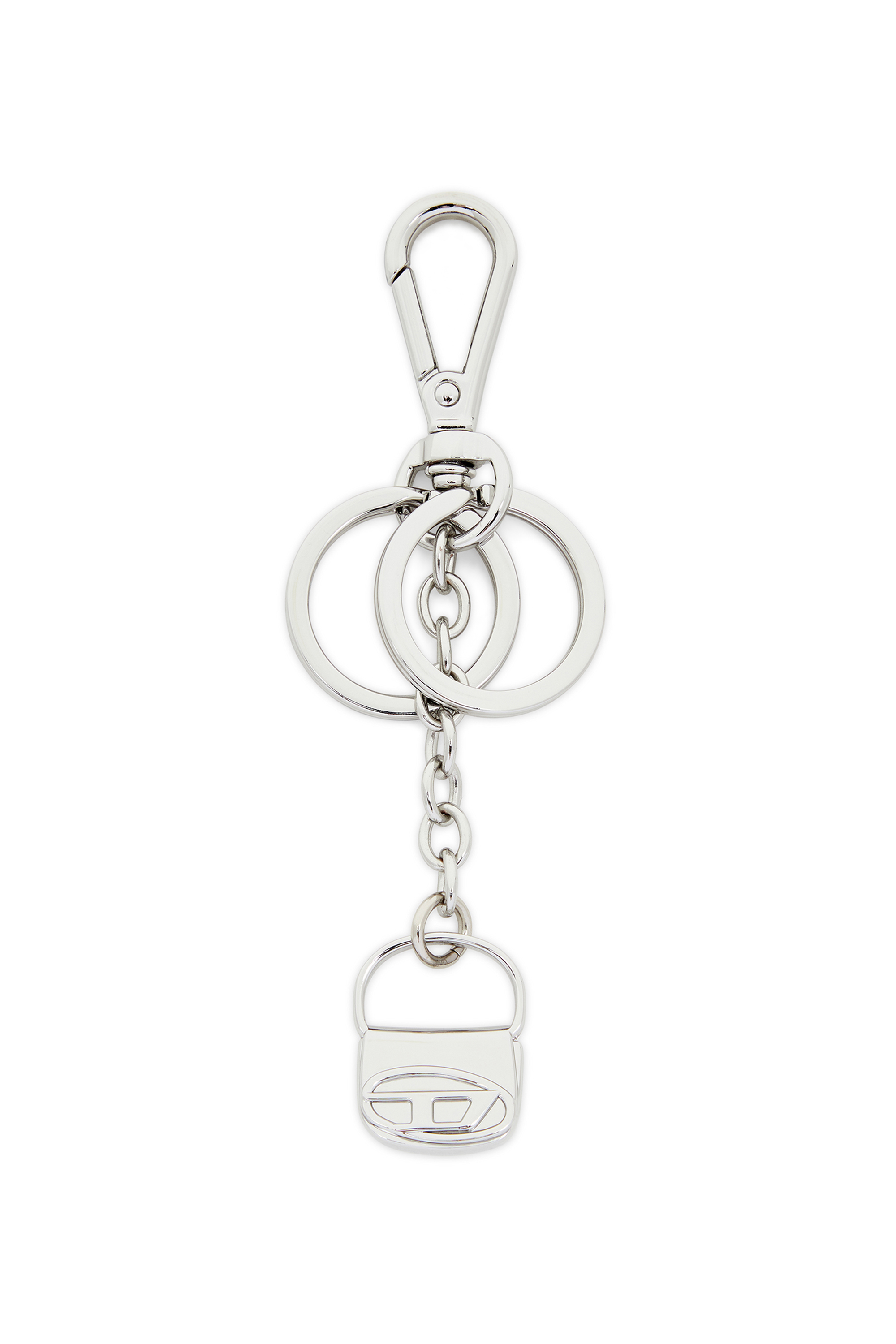 Diesel - 1DR-KEYRING CHARM, Female's Metal keyring with 1DR bag charm in シルバー - 1