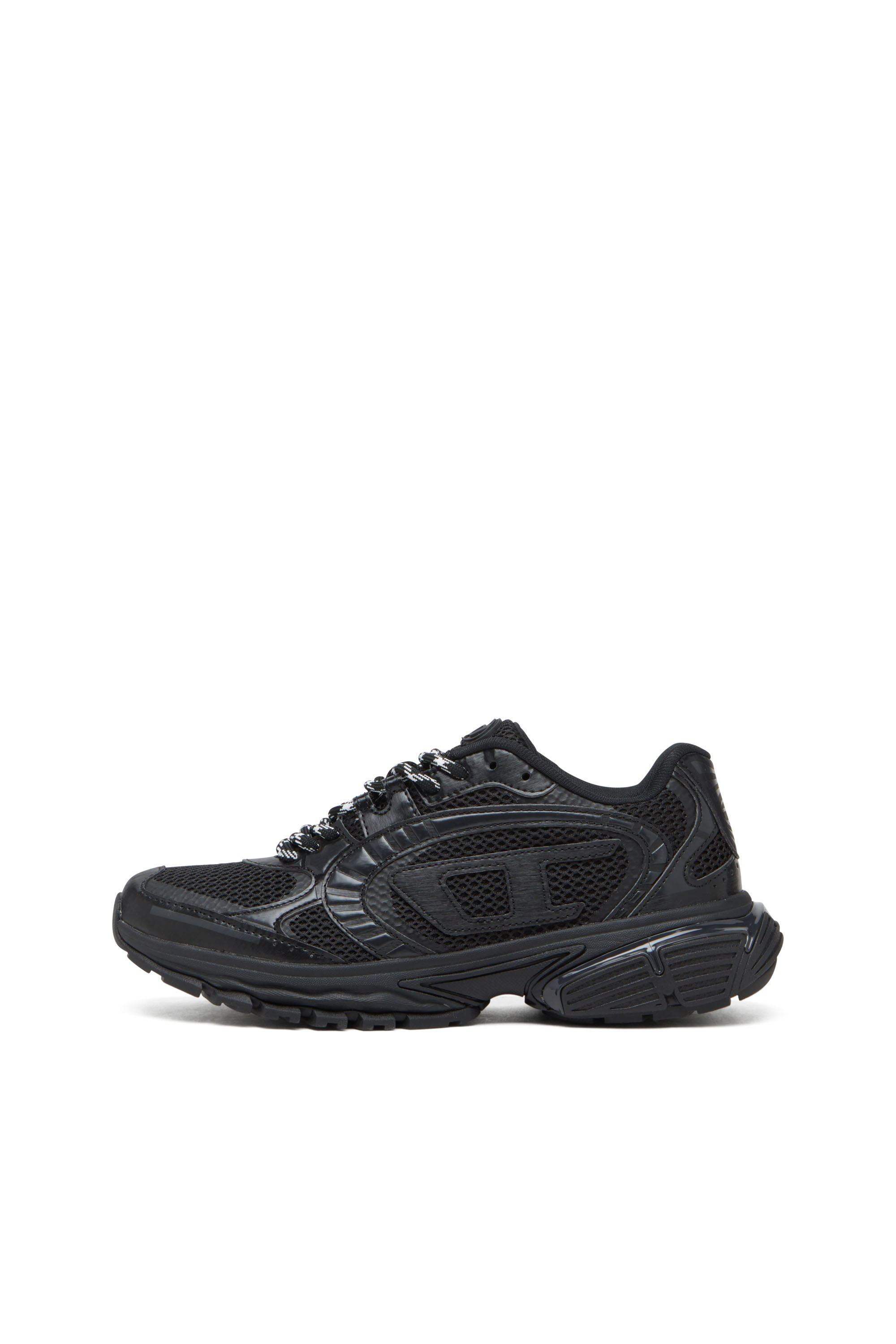 Diesel - S-PRO-V-DENSE LOW W, Female's Monochrome mesh sneakers with Oval D logo in ブラック - 7