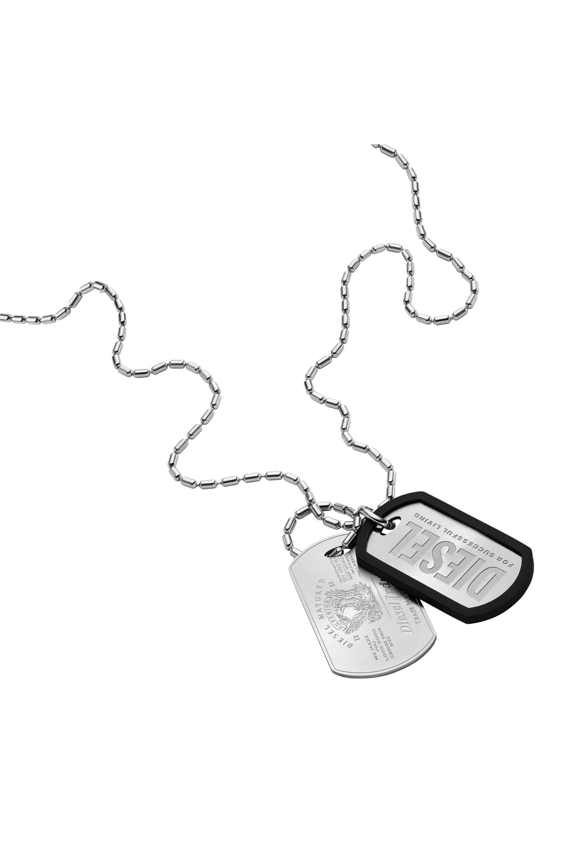 Diesel - DX1553040 JEWEL, Unisex's Stainless Steel Dog Tag Necklace in シルバー - 1