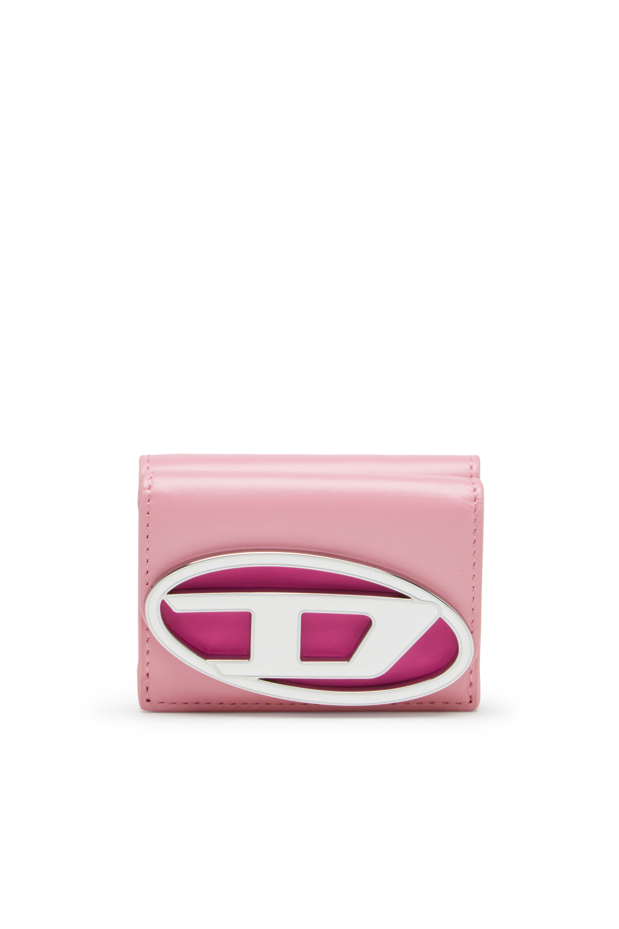 Diesel - 1DR TRI FOLD COIN XS II, Female's Leather tri-fold wallet in ピンク / ホワイト - 1