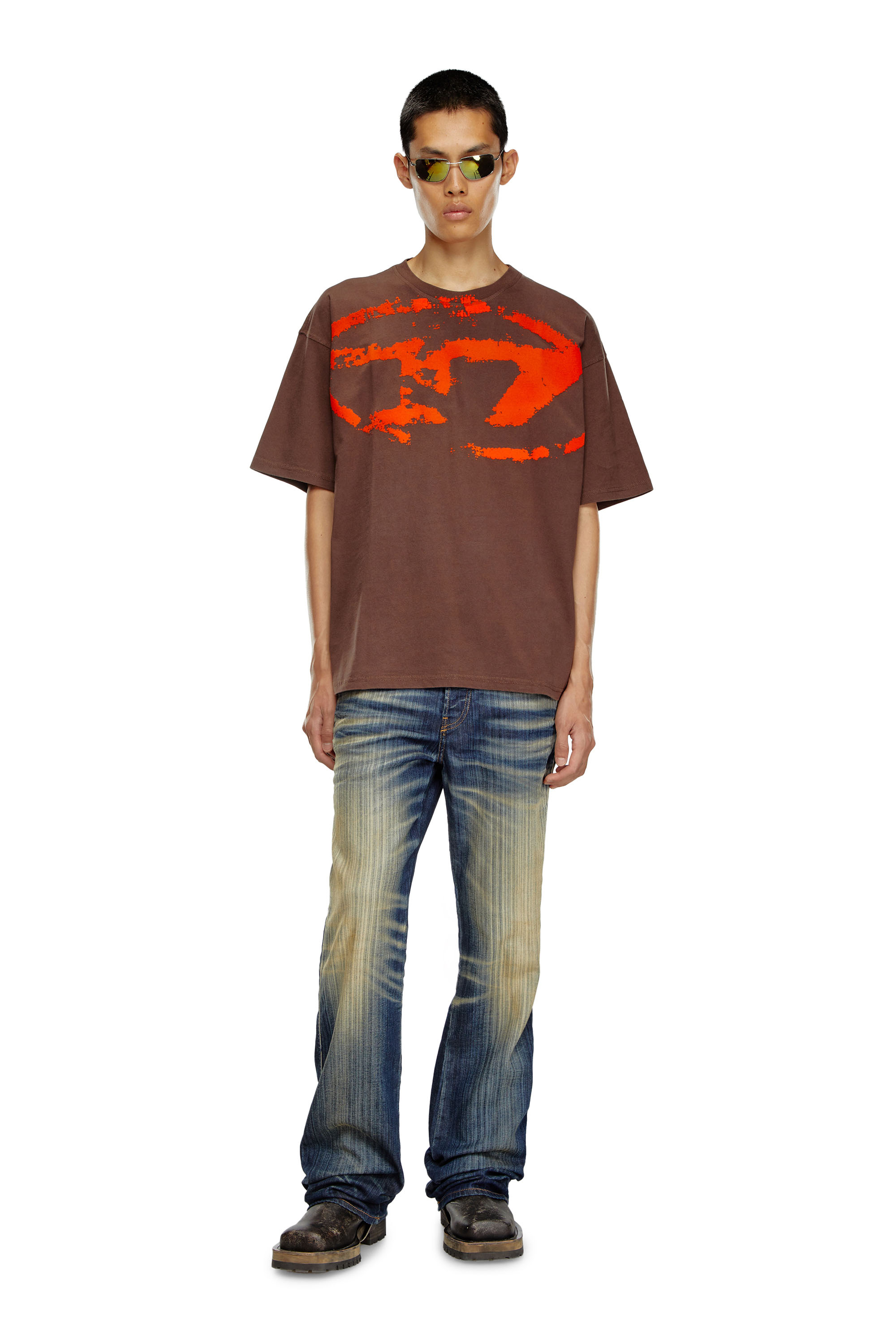 Diesel - T-BOXT-N14, Male's Tシャツ in Brown - 2