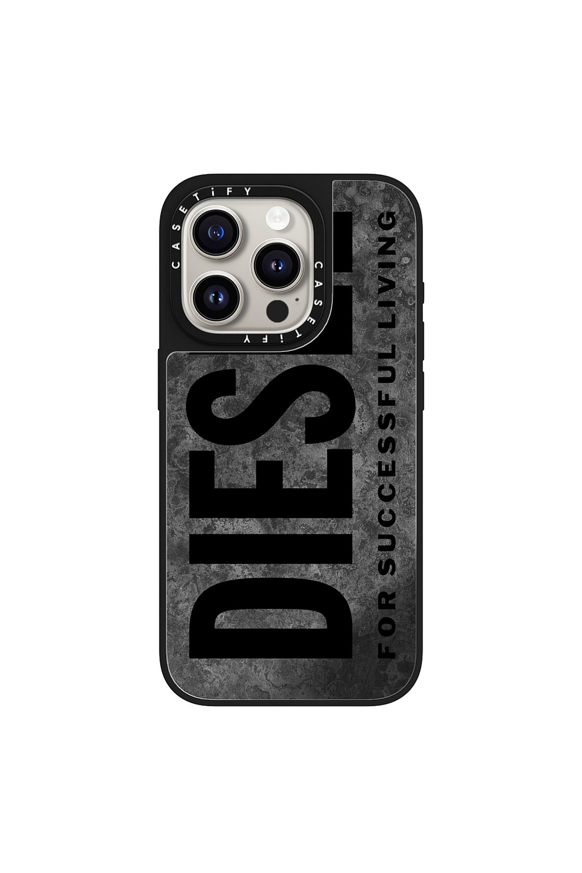 Diesel - 60320 CASETIFY MOULDED CASE, Unisex's IPHONE 15 PRO in グレー/ブラック - 1