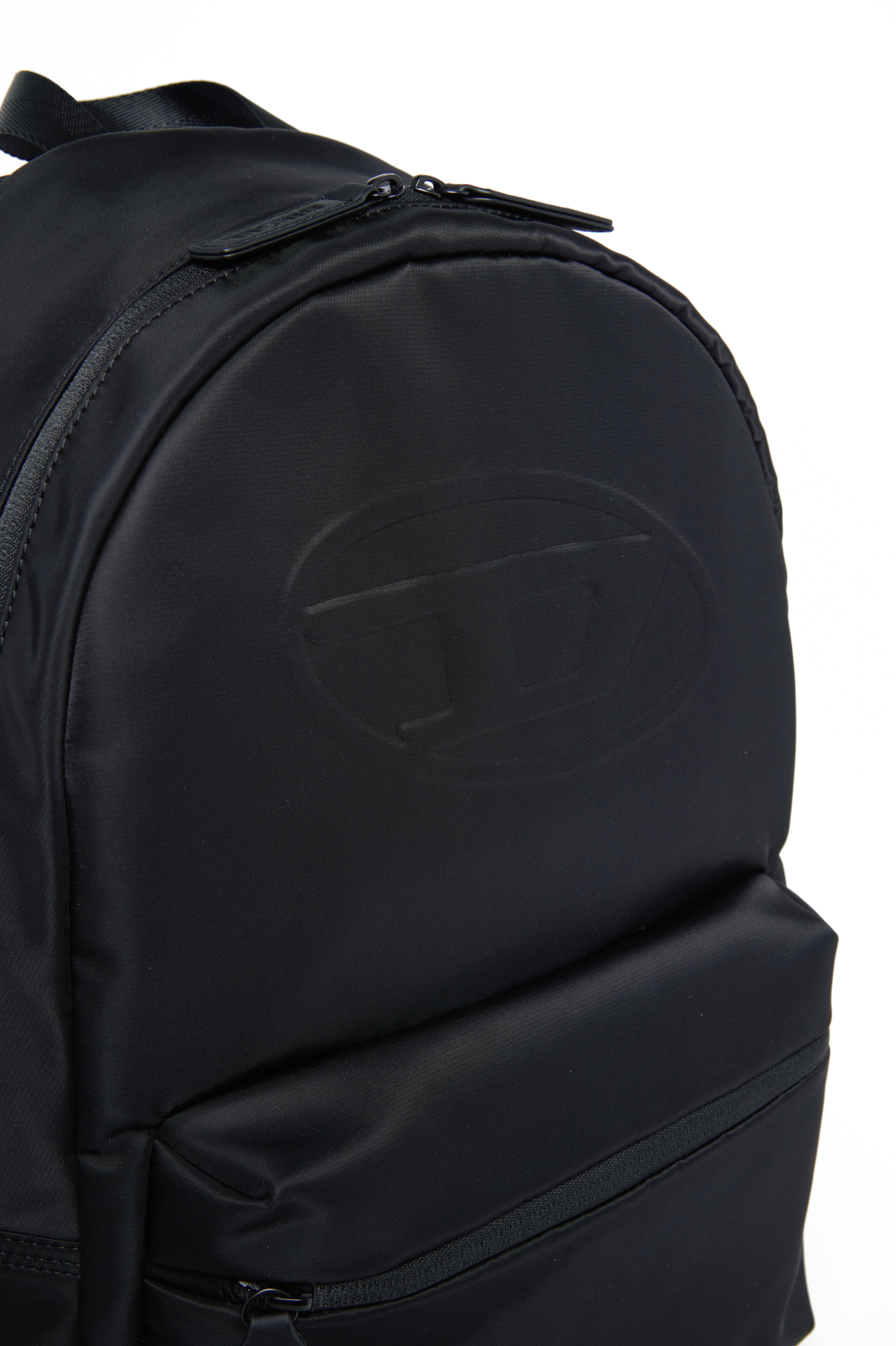 Diesel - WOVAL, Unisex Nylon backpack with embossed Oval D in ブラック - Image 5